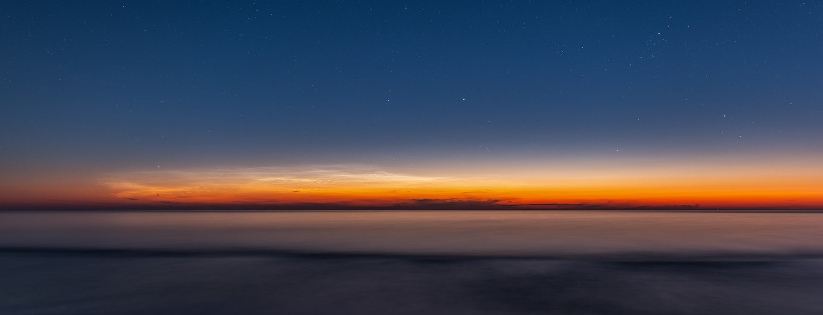 landscape nature panorama stars Earth sunset sky night 2k 4k