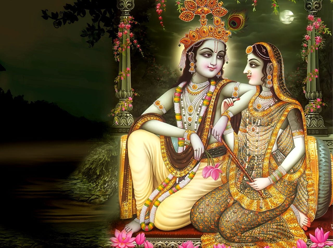 Lord Krishna And Radha and clip art God representation