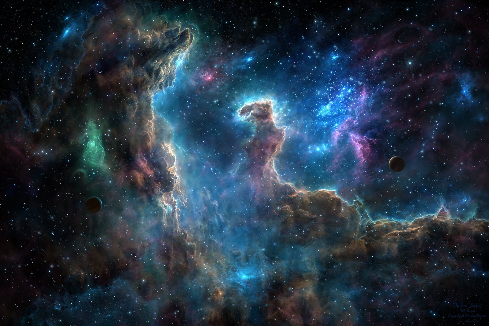 nebula illustration space Spitzer Space Telescope spaceship 2k