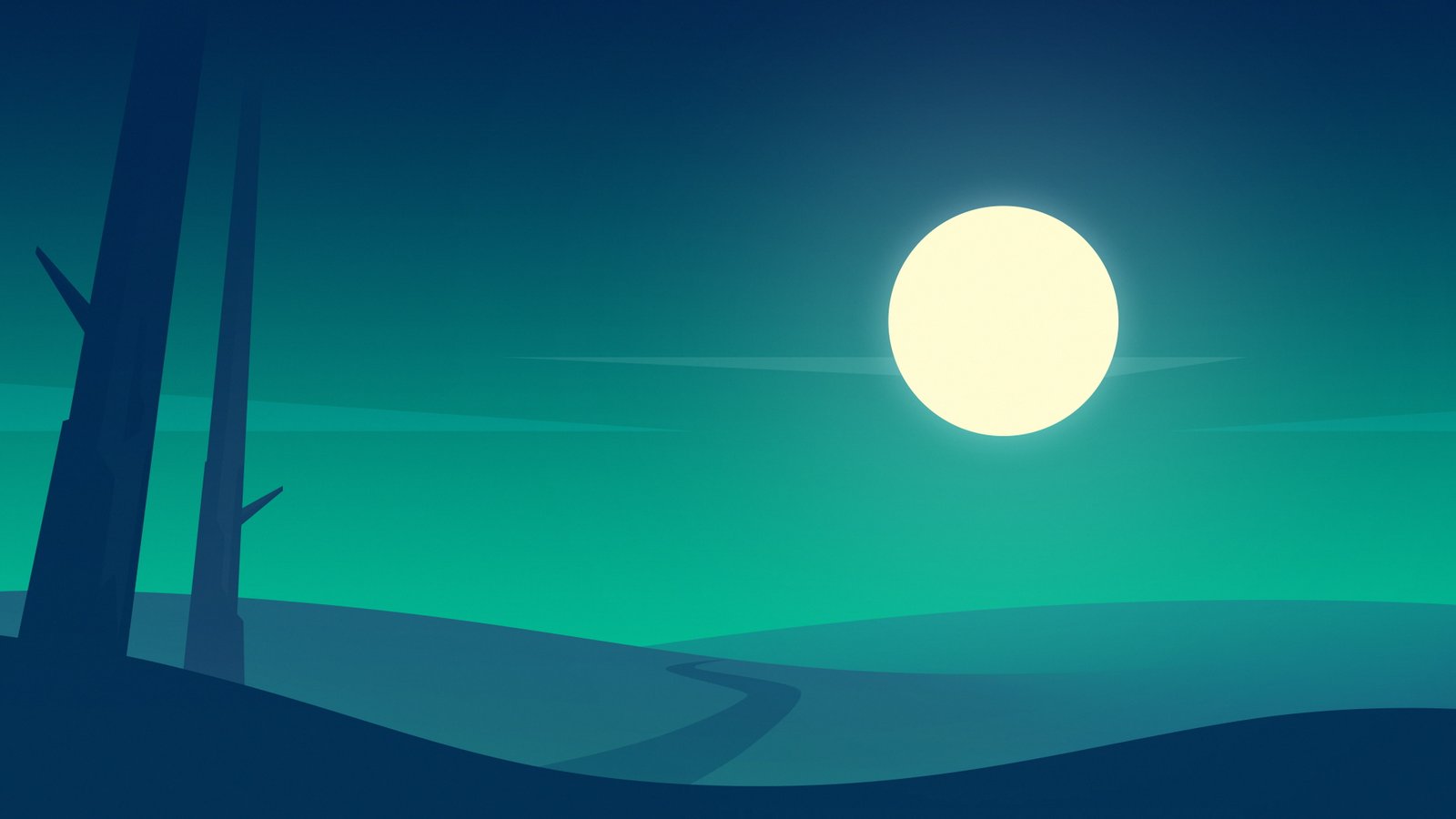 Nightscape Full moon Minimal sky no people nature 2k 4k