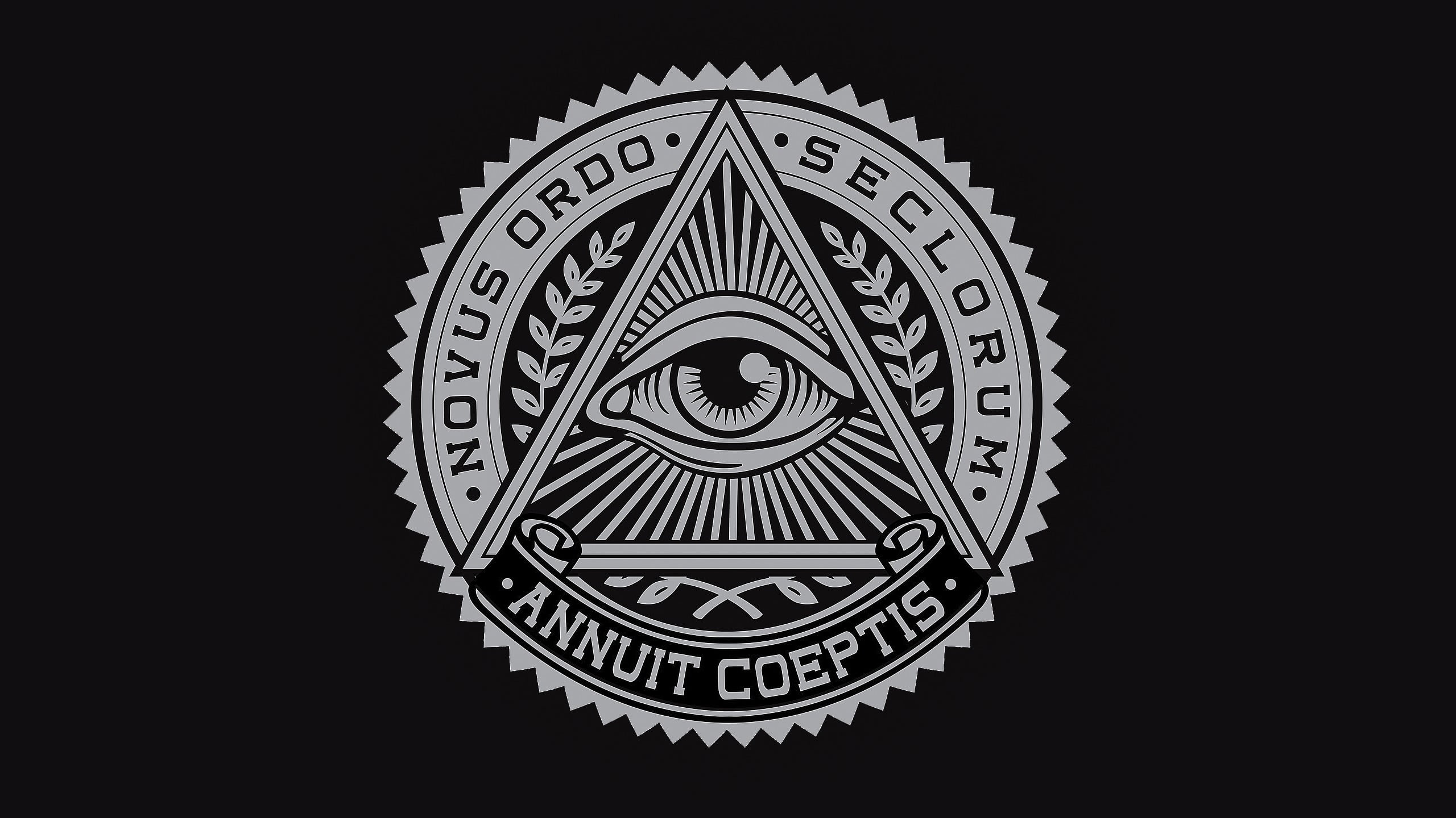 Novus Ordo Seclorum logo triangle illuminati masons vector 2k
