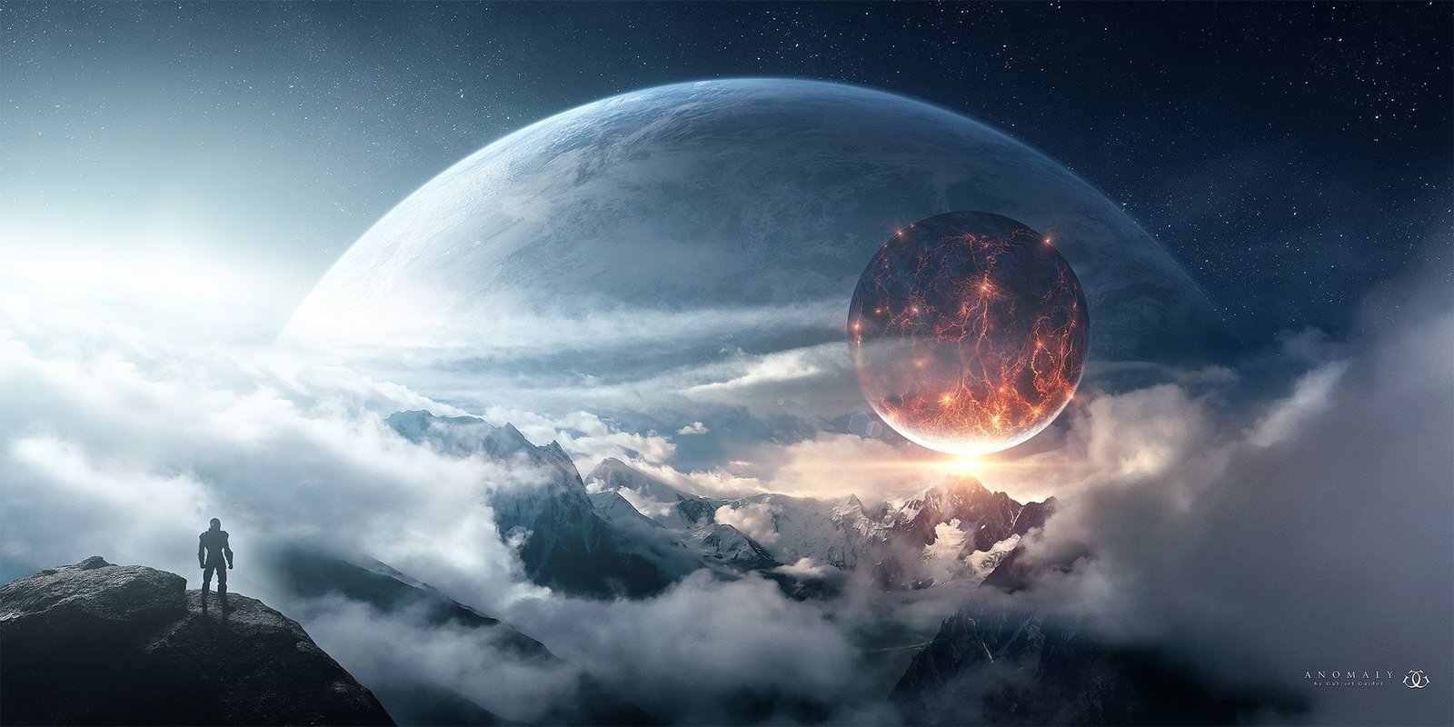 Sci Fi Landscape Planet Rise 2k