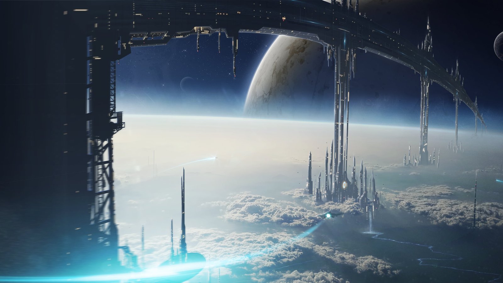 space empire graphic wallpaper science fiction station 2k