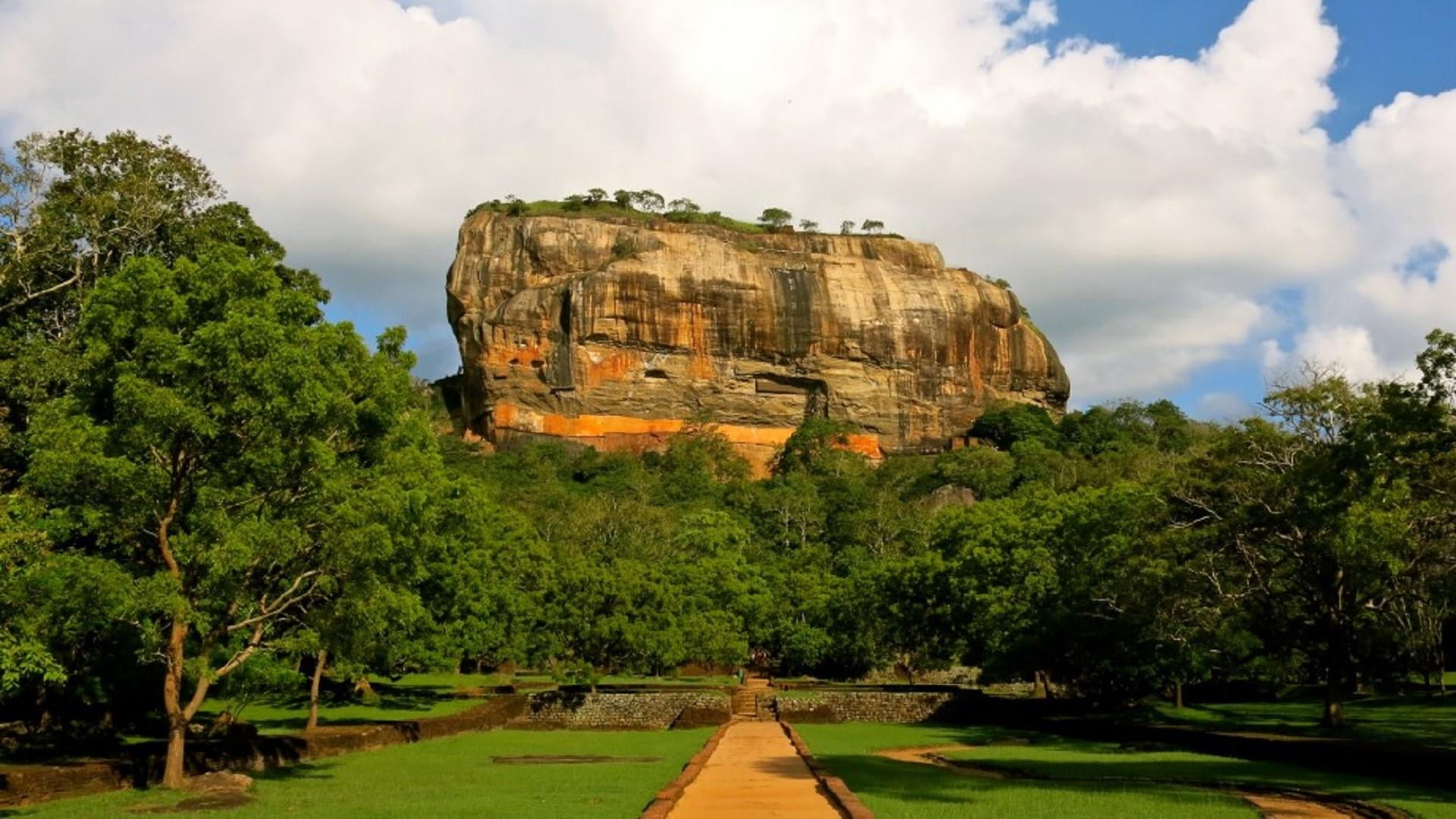 sri lanka sigiriya rocks landscape asia nature sky tree 2k