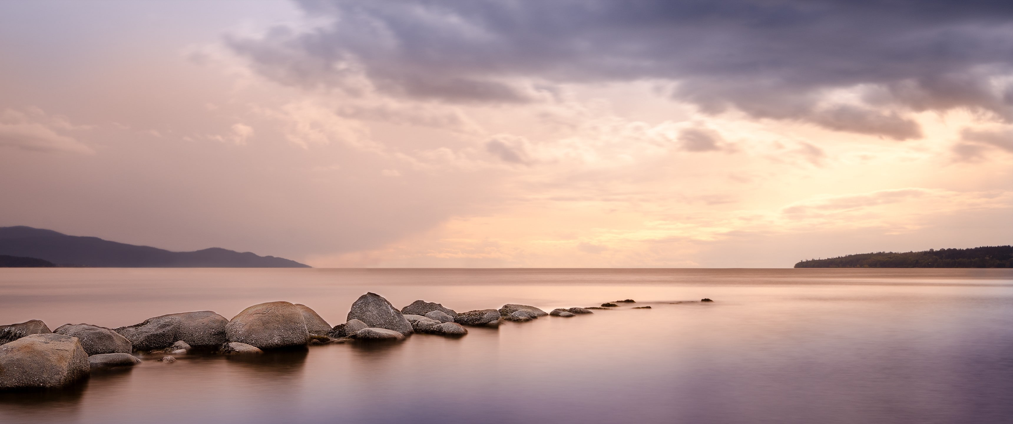 ultrawide landscape nature photography sky sea water cloud 2k