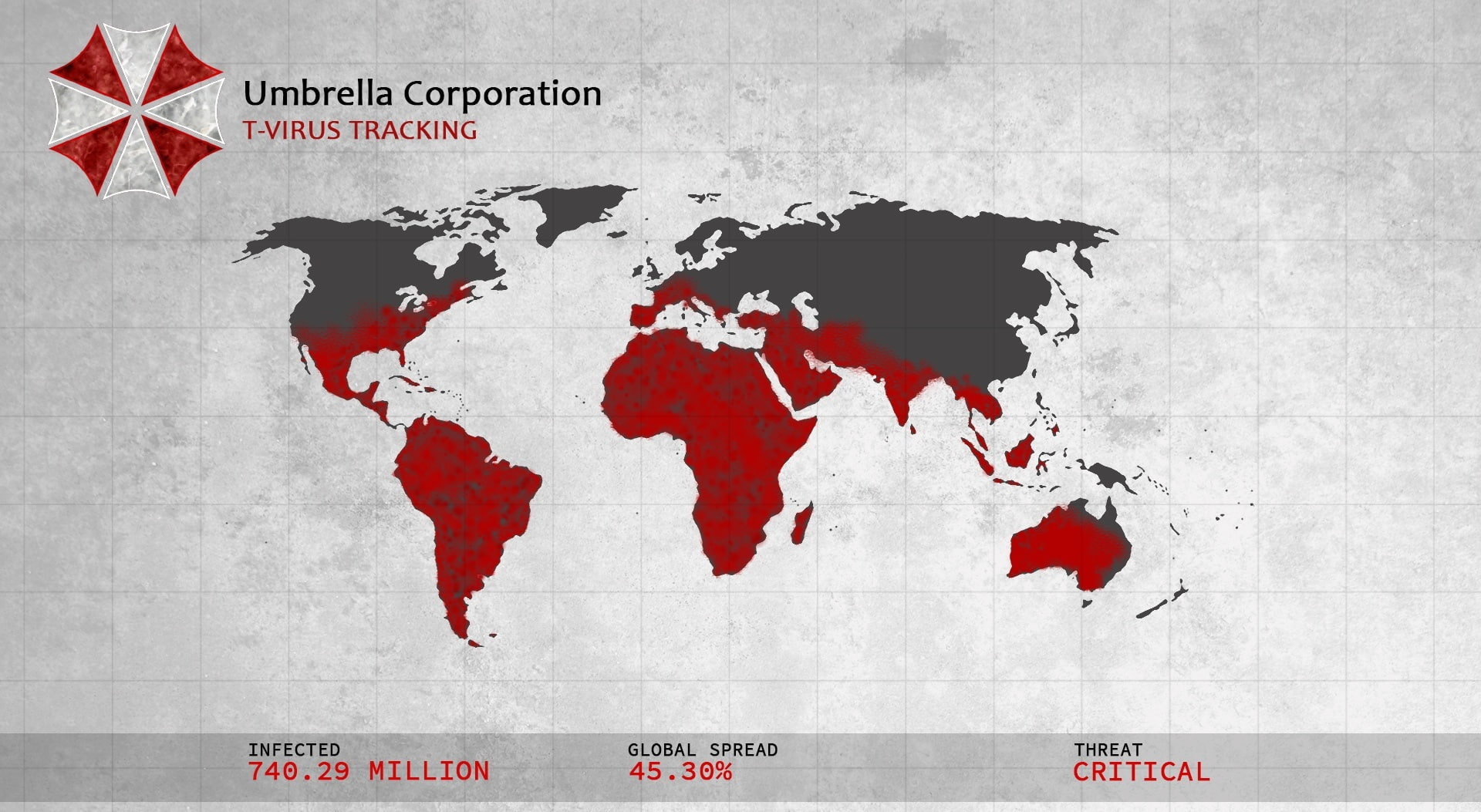 Umbrella Corporation T Virus tracking illustration 2k