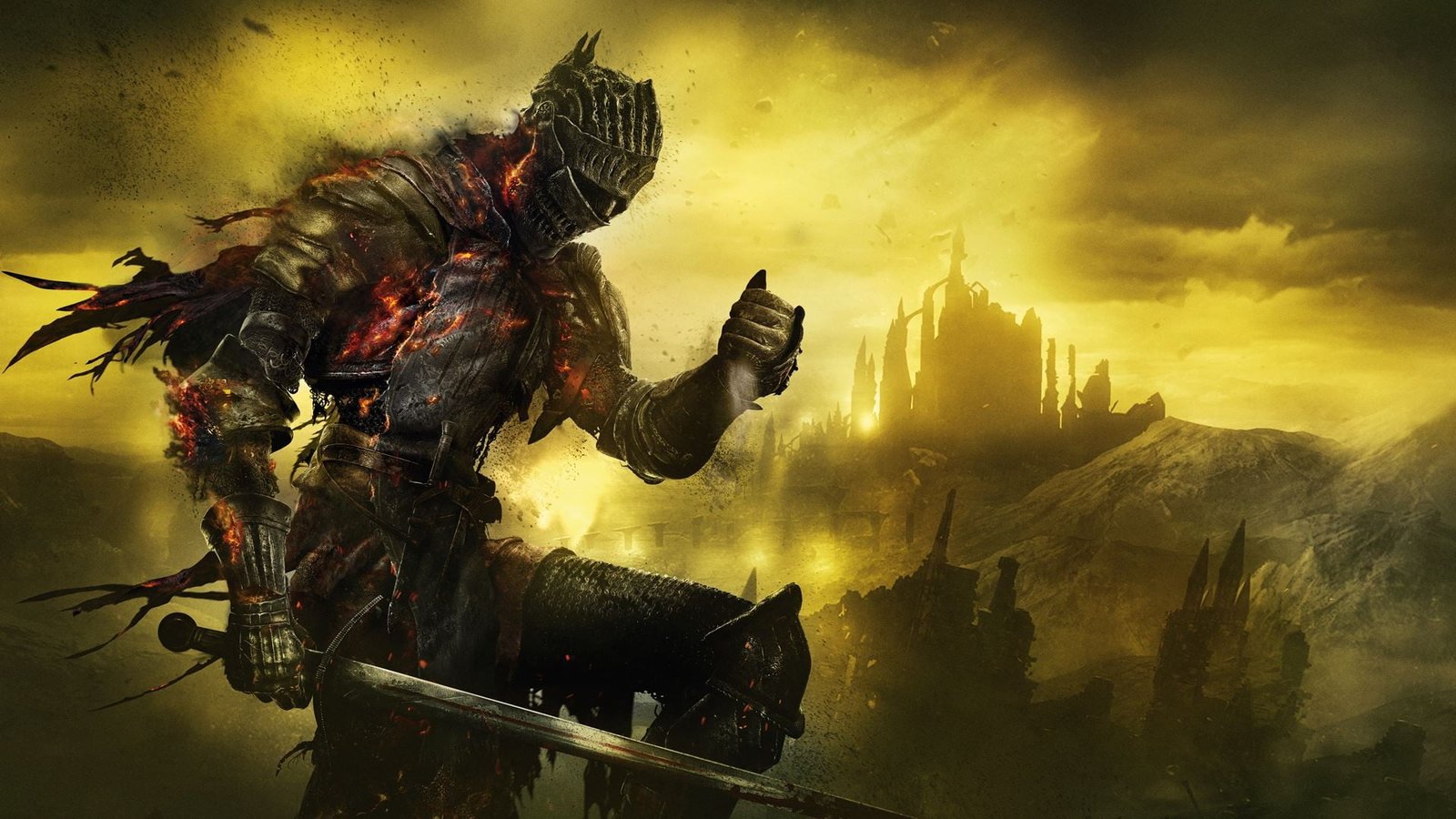 warrior holding sword wallpaper video games artwork Dark Souls III 2k