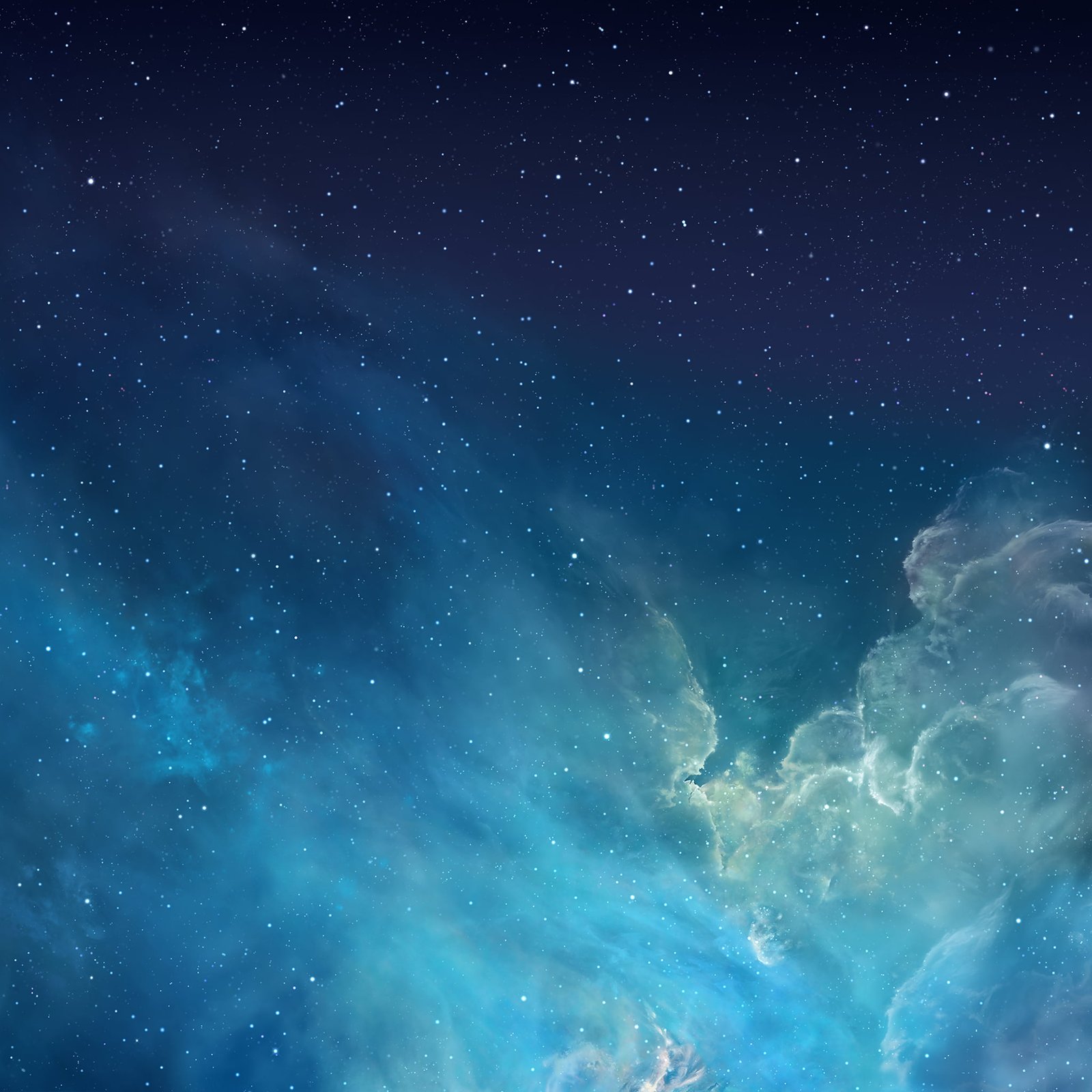 white and blue clouds illustration teal nebula Apple Inc 2k