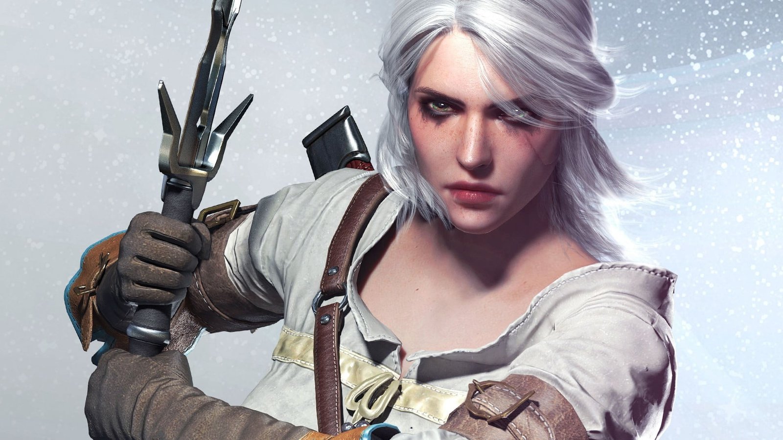 white haired cartoon character illustration The Witcher 3 Wild Hunt 2k
