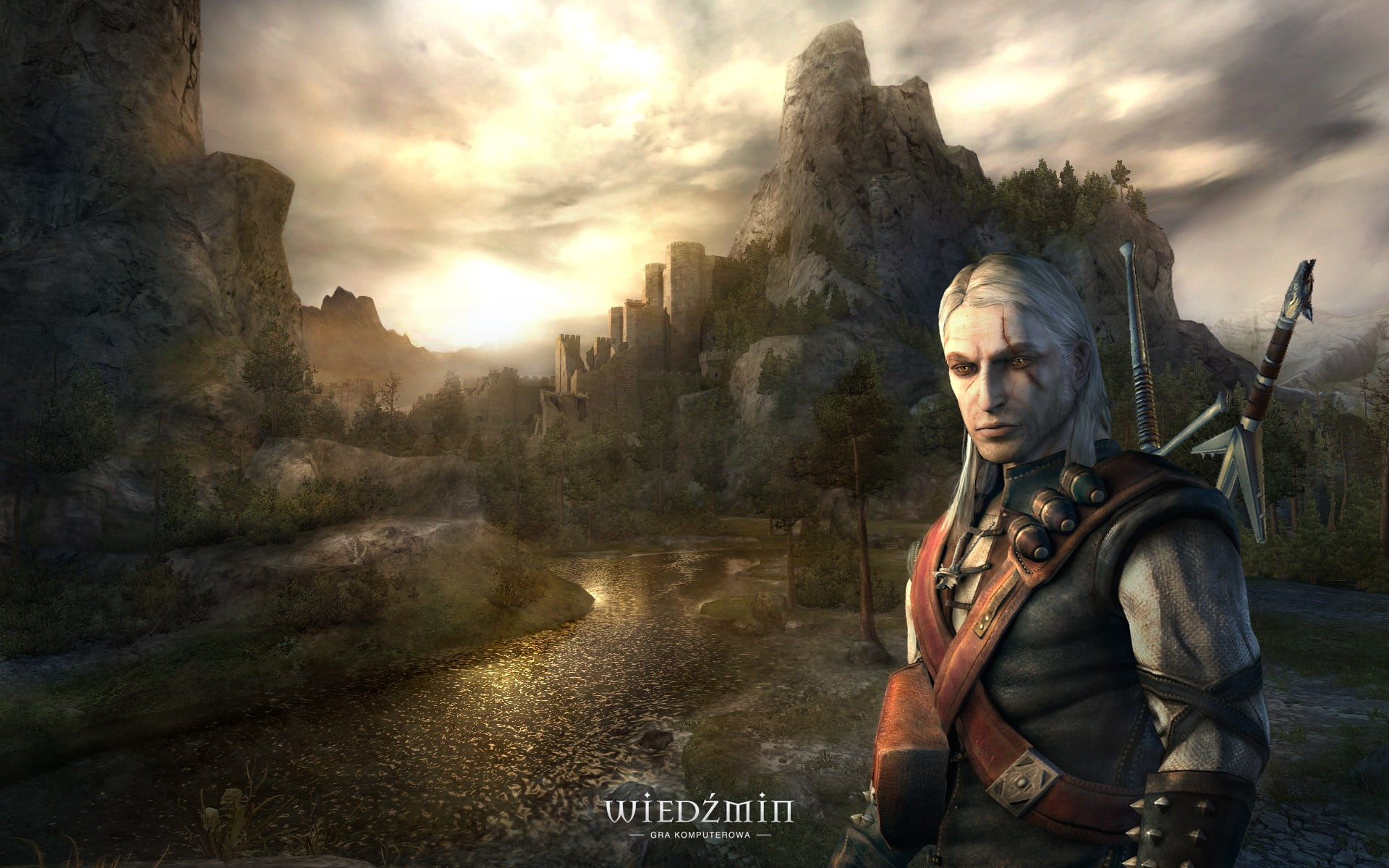Wiedzmin wallpaper The Witcher video games sky one person 2k