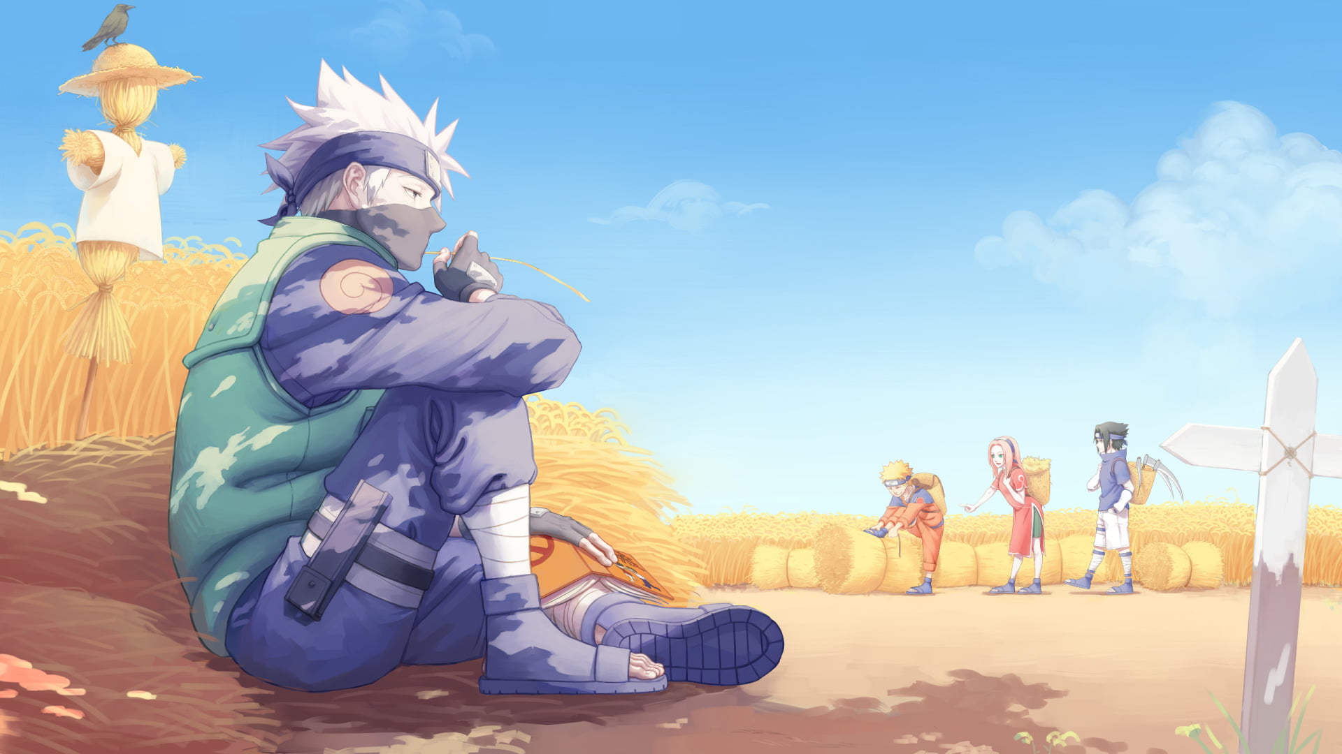 Kakashi from Naruto illustration Anime Hatake Uzumaki 2k