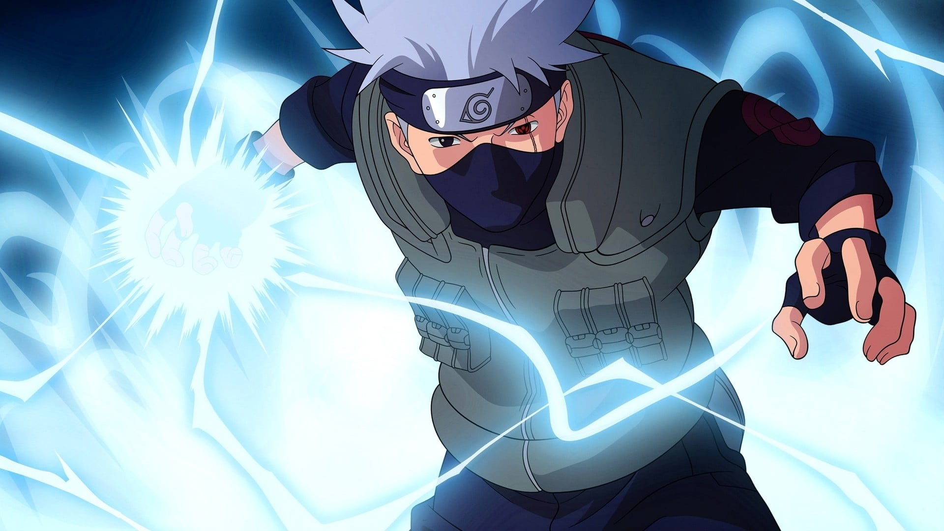 Kakashi Lightning Blade wallpaper Naruto Shippuuden anime manga 2k