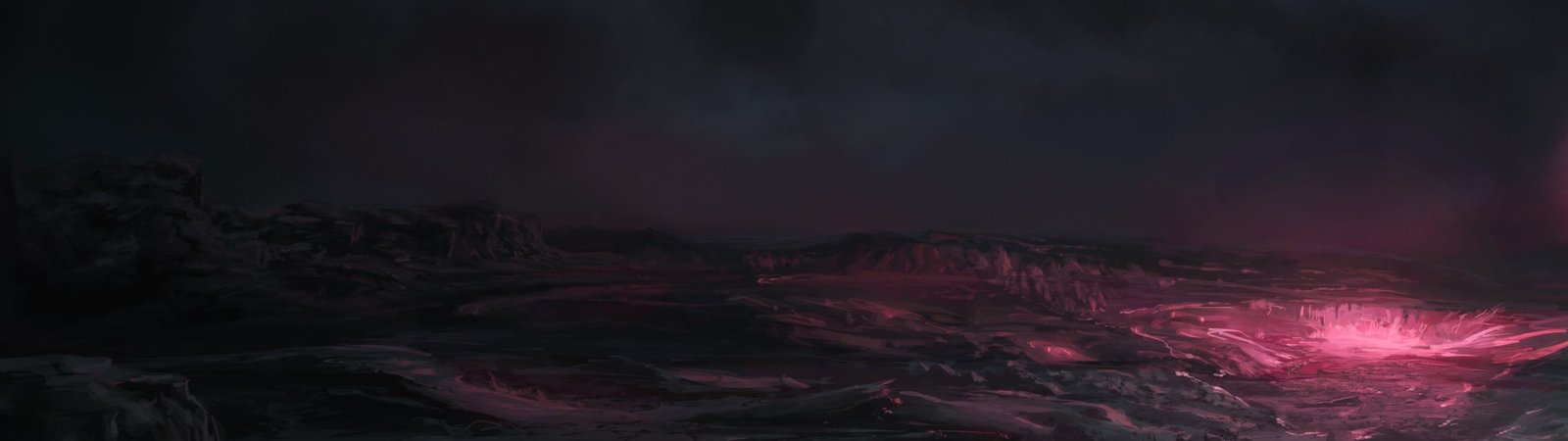 landscape view with lava HD wallpaper digital art fantasy 2k 4k