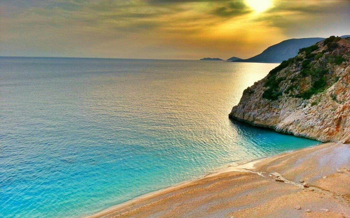 landscape nature sunset Turkey beach sea coast sand