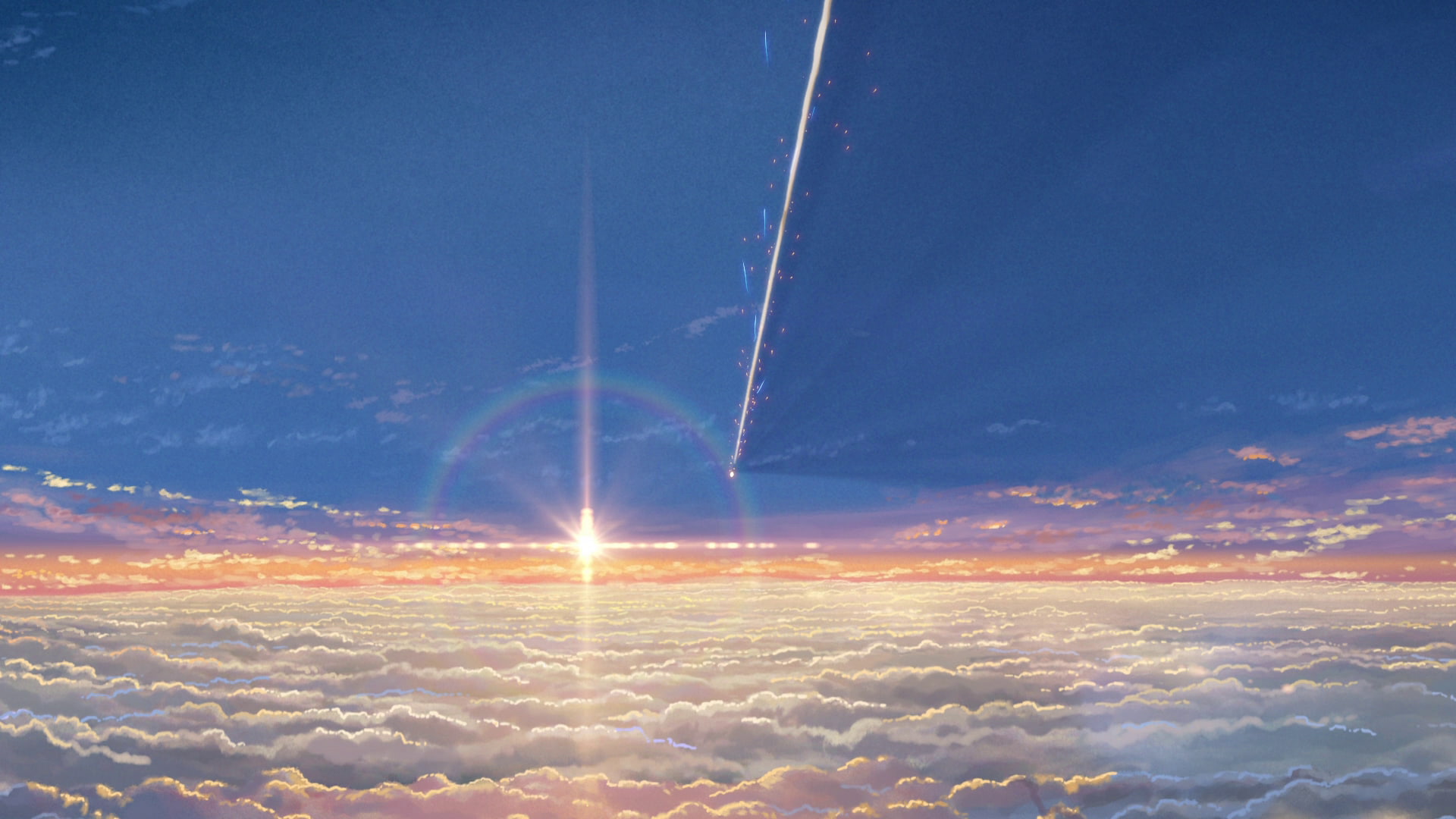 Kimi no Na Wa Your Name landscape anime cloud sky scenics nature 2k