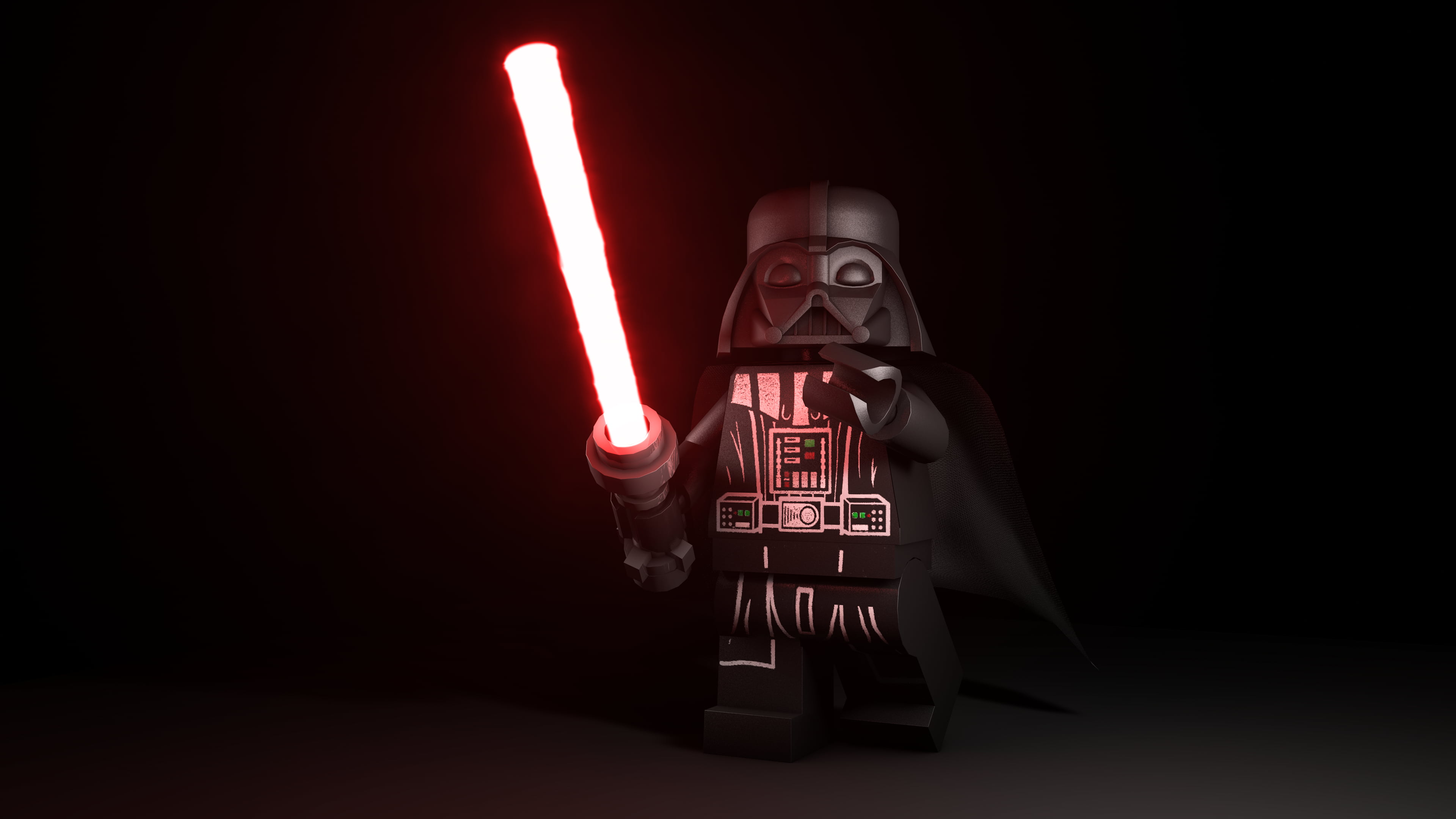 Lego Star Wars Darth Vader minifigure Sith simple background 2k 4k