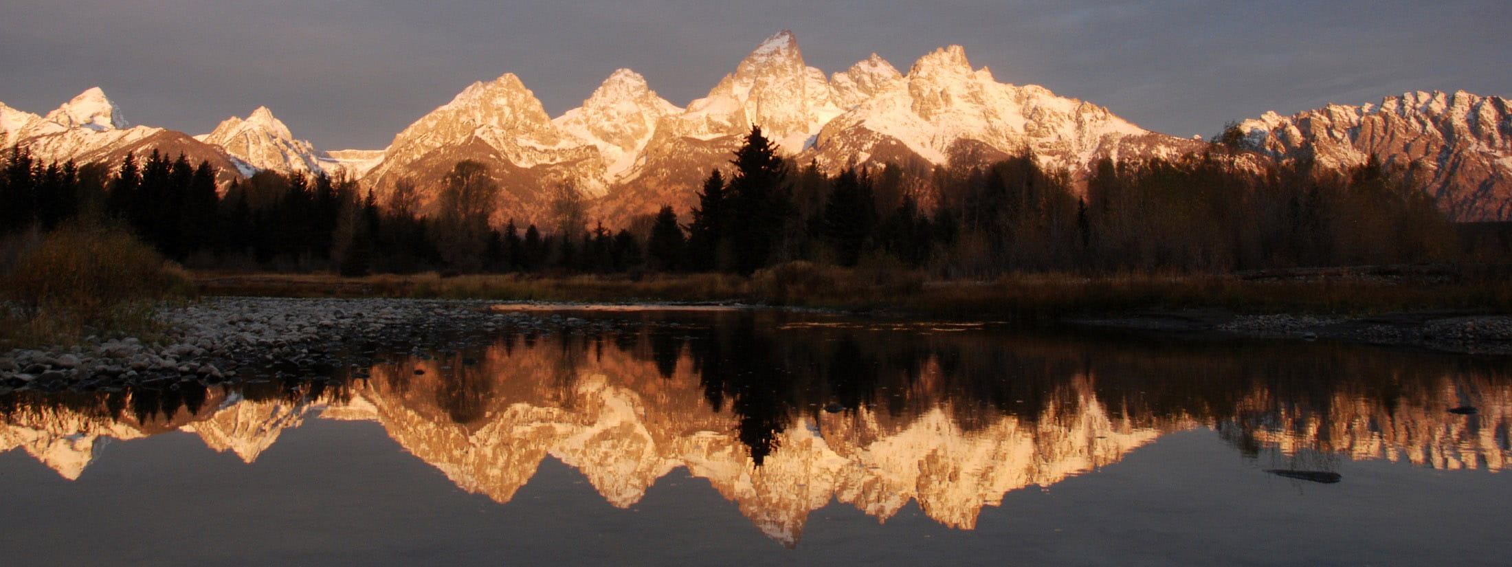 Landscape and reflections at Grand Teton National Park Wyoming 2k