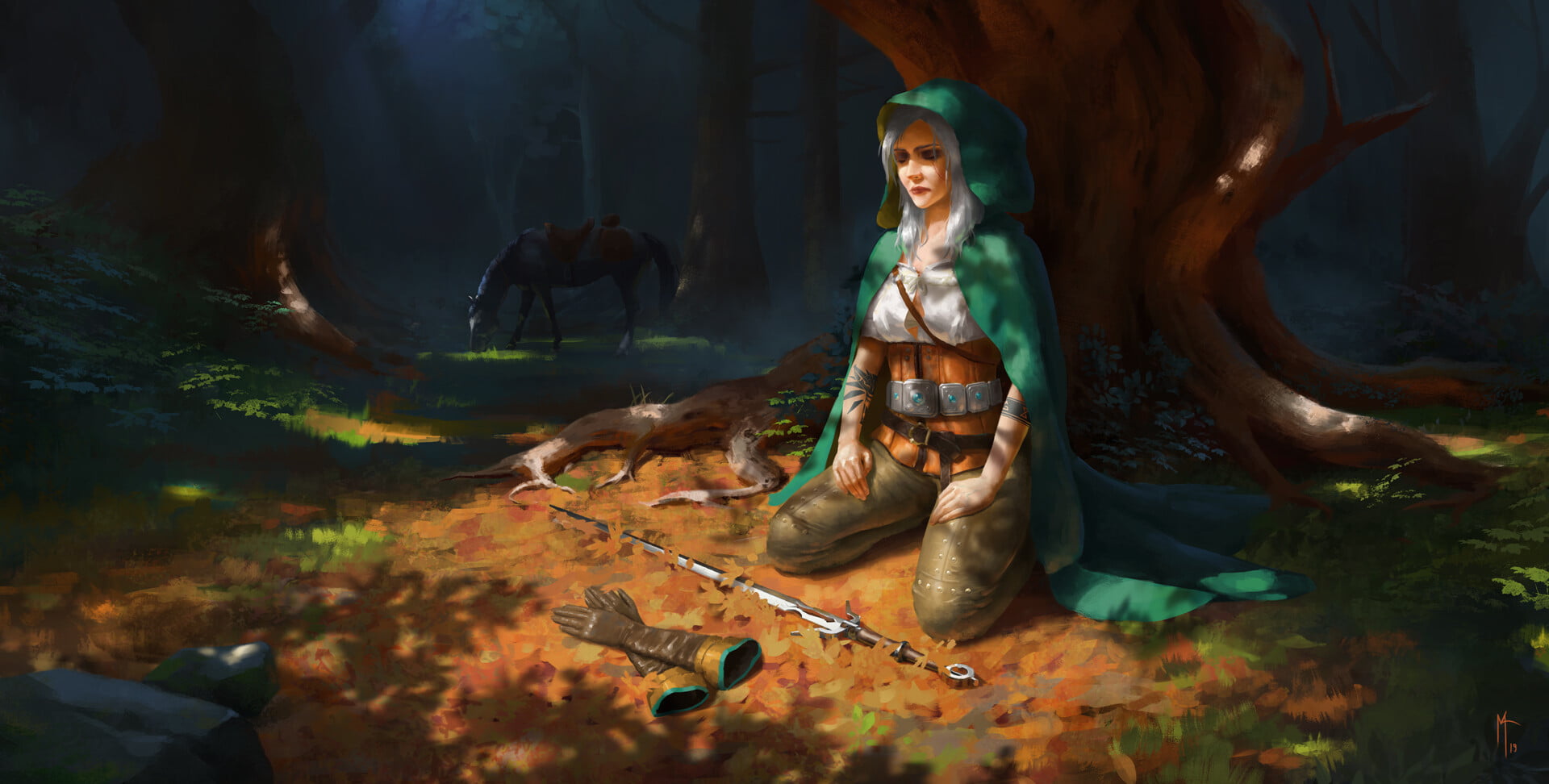 Luis Medina Cirilla Fiona Elen Riannon video game art 2k