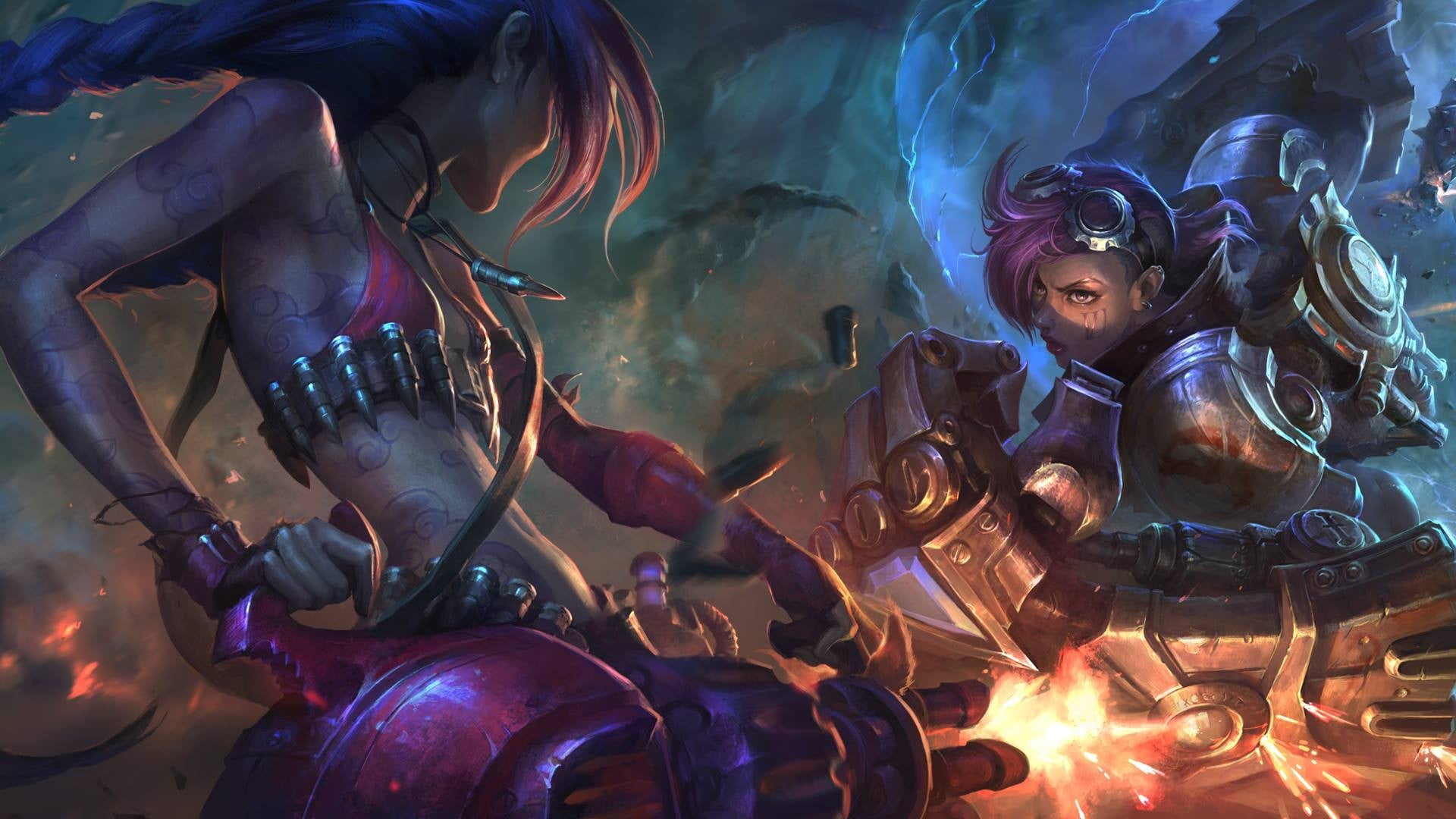 League of Legends Jinx and Vi illustration 2k
