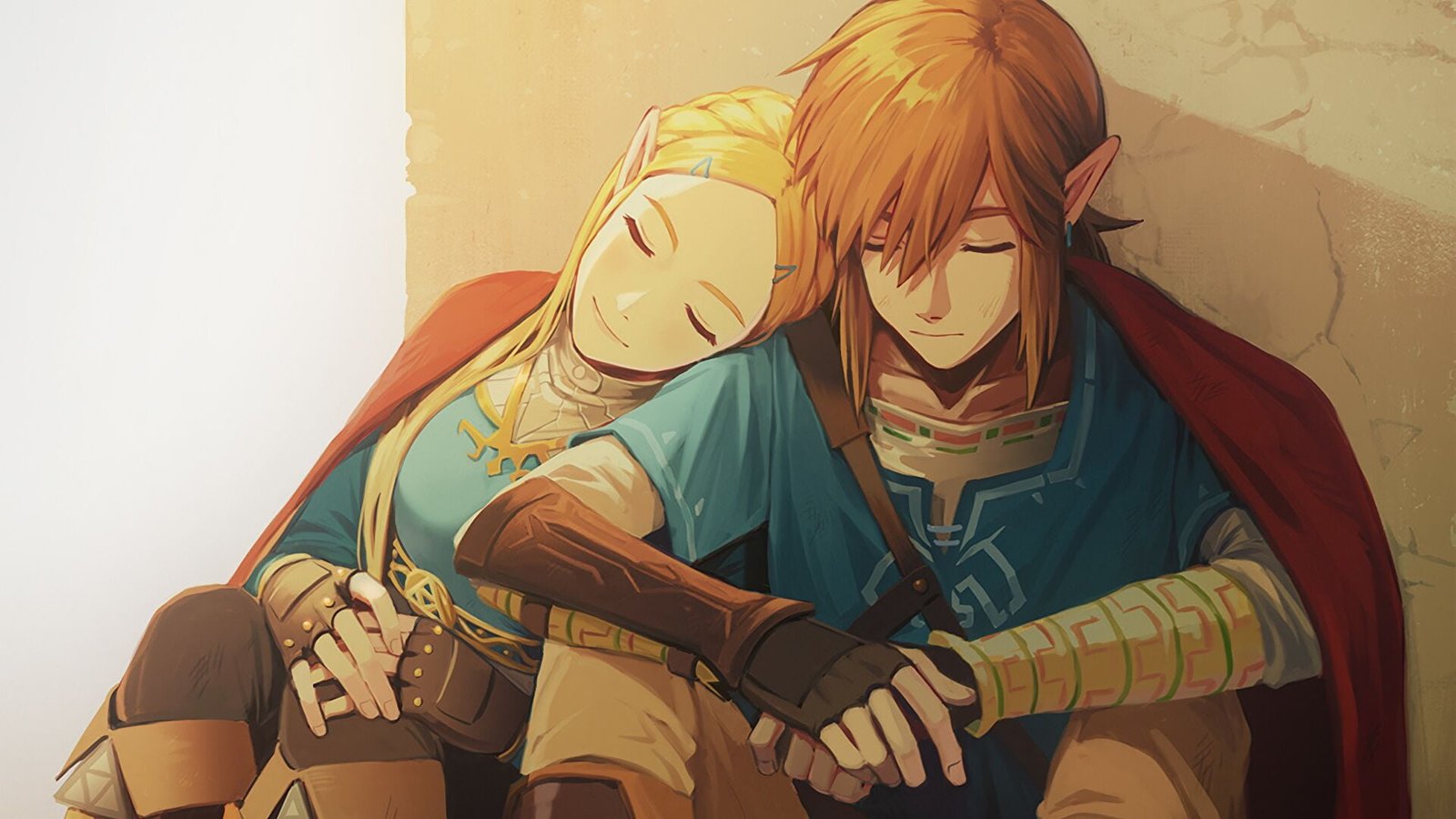 man and woman animated illustration The Legend of Zelda Breath the Wild 2k
