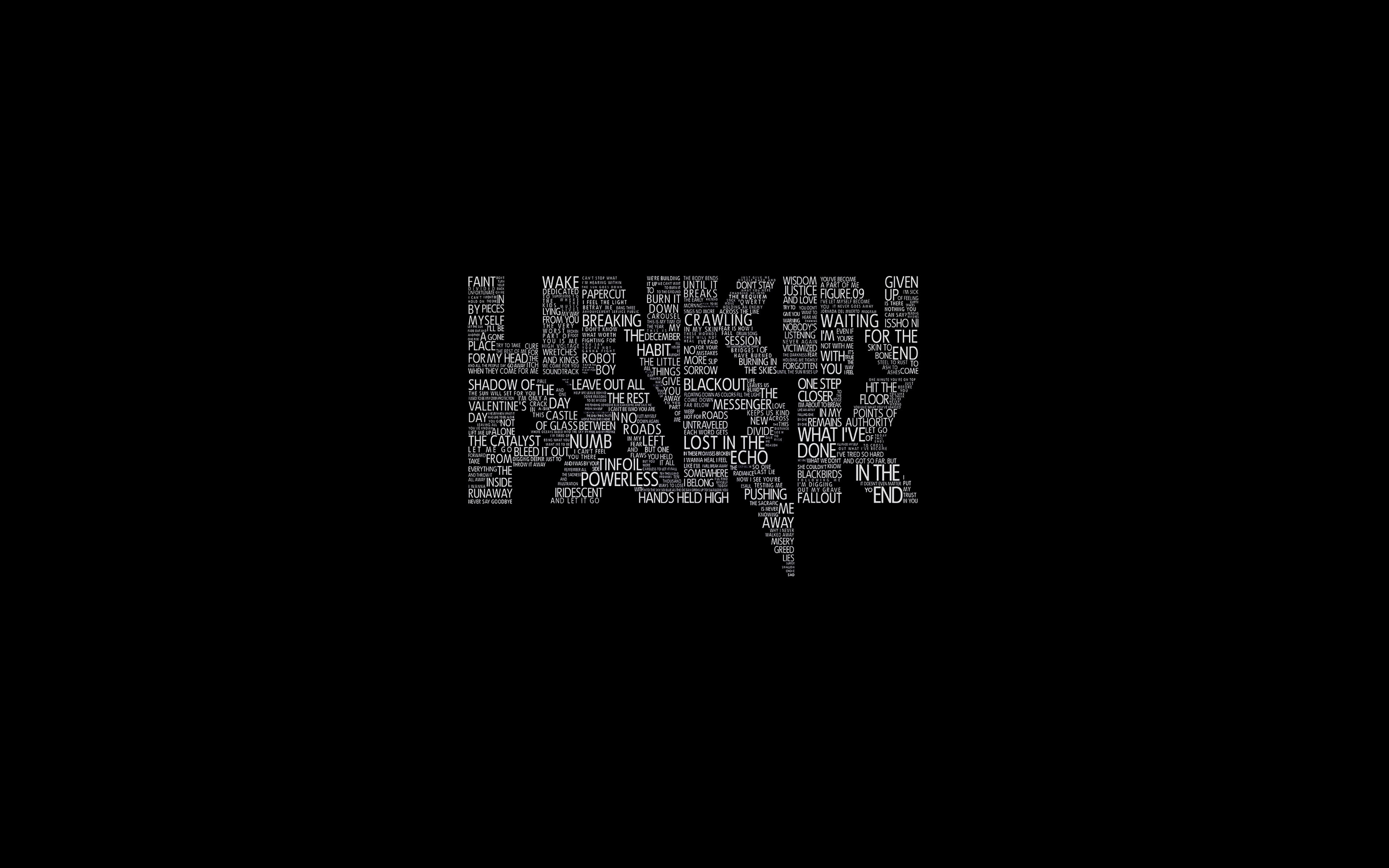 linkin park dark logo music copy space indoors no people 2k 4k