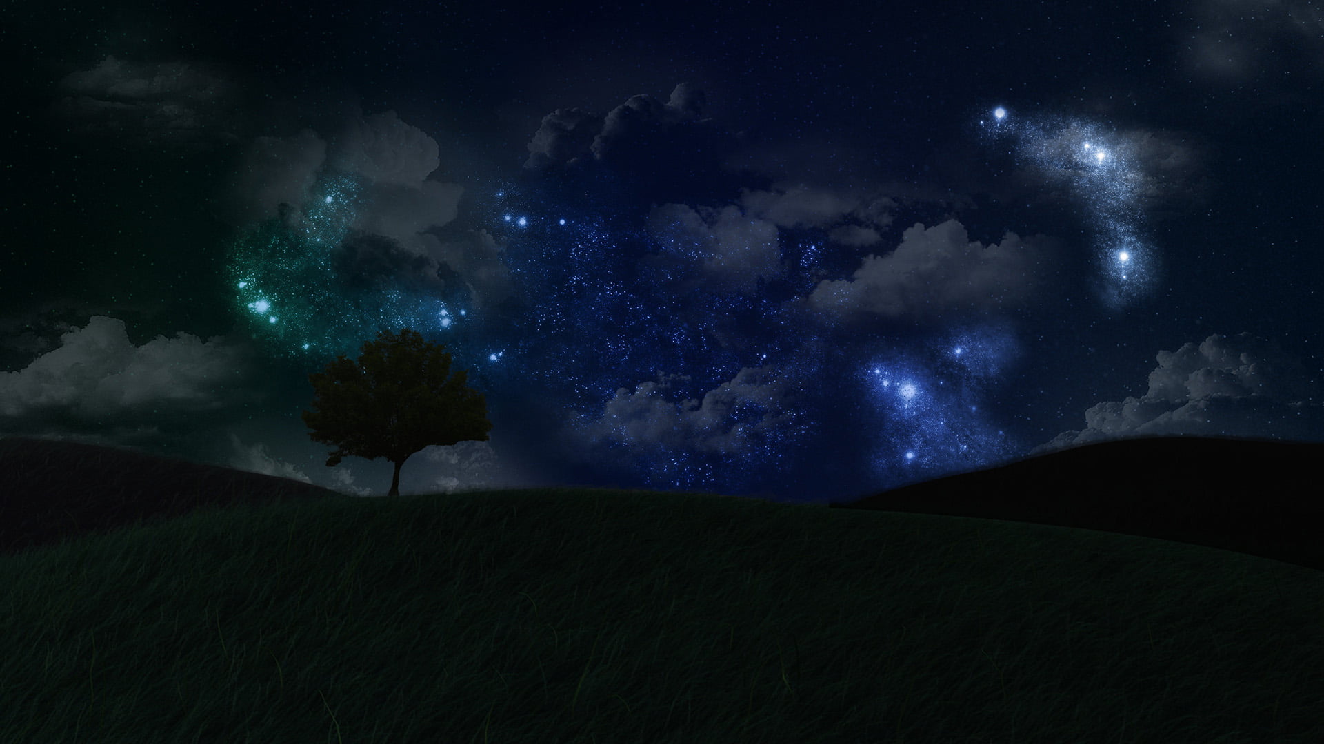 nature star space light digital jellyfish fantasy fractal 2k