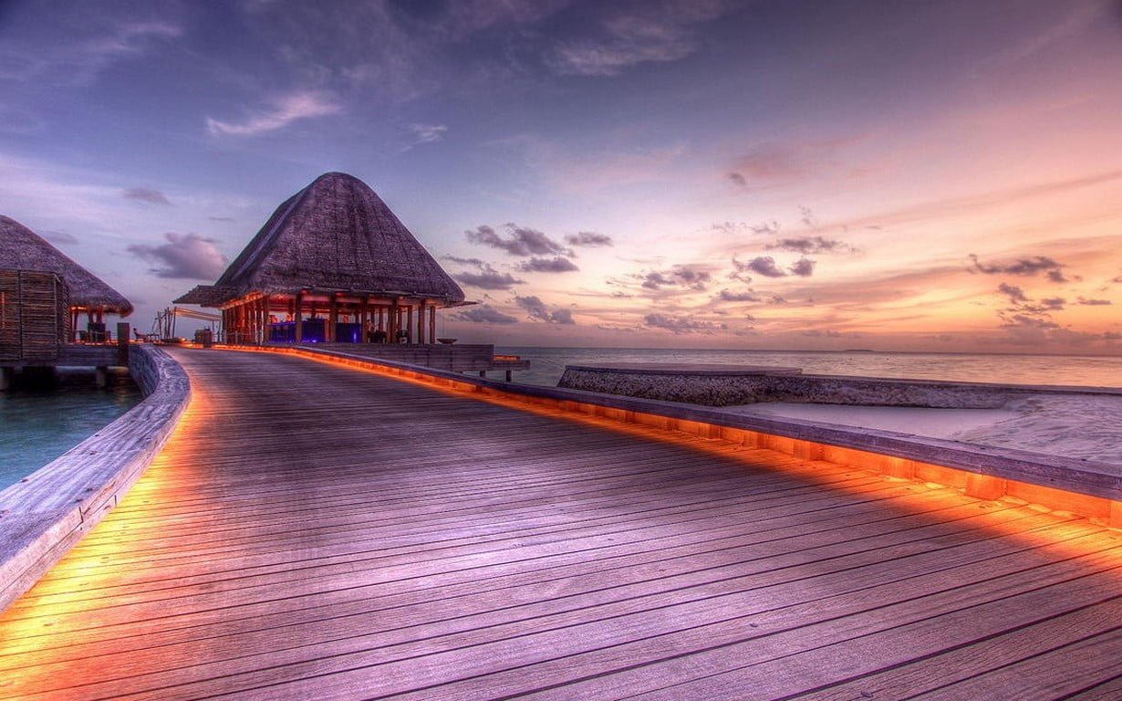 nippa hut nature landscape beach tropical sea vacation