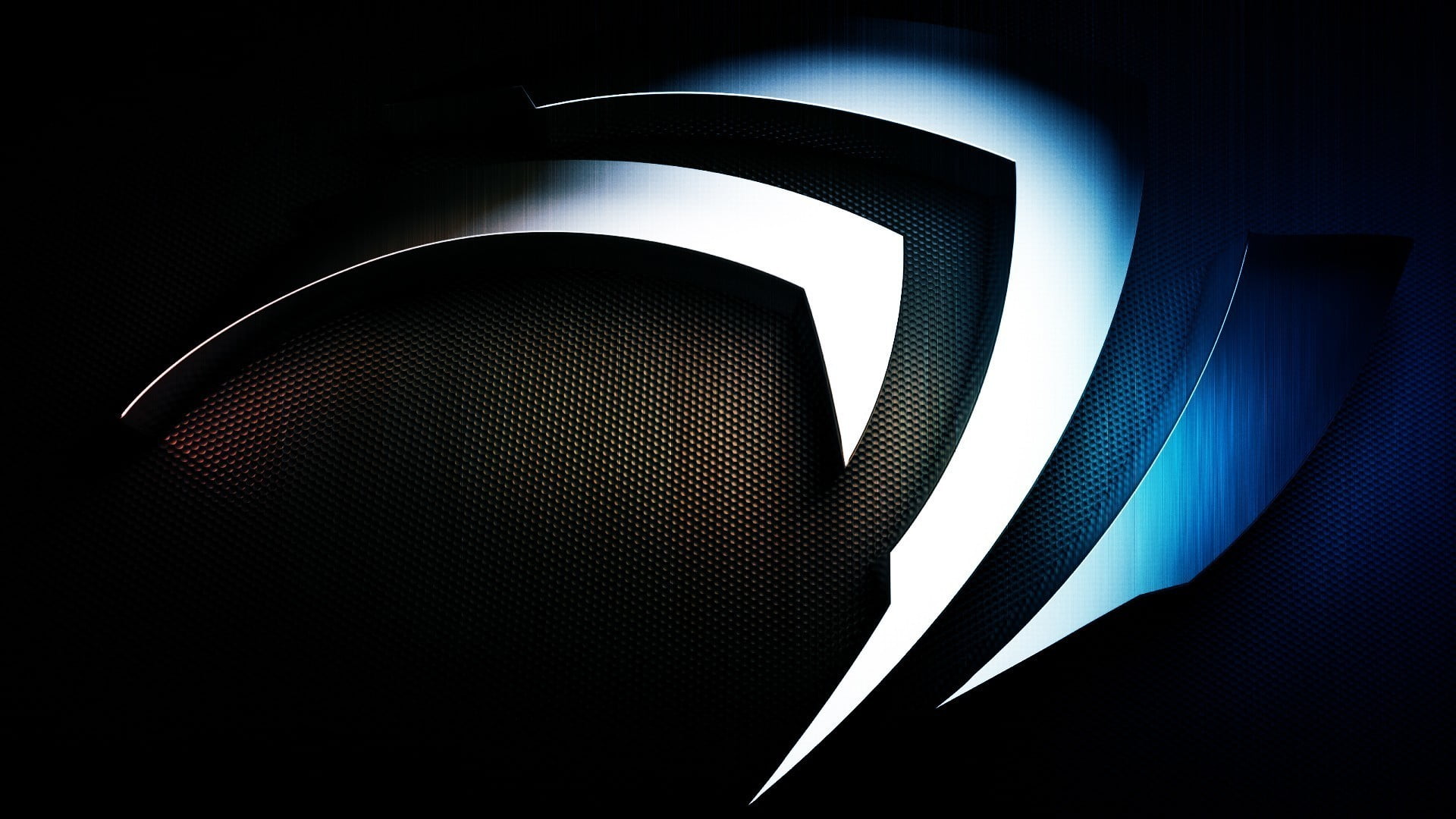 NVIDIA logo wallpaper technology blue close up modern pattern 2k