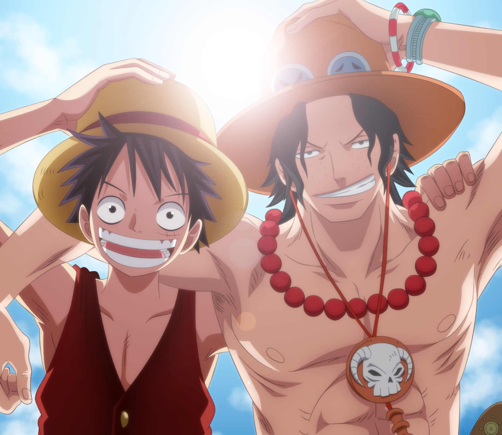 One Piece Monkey D Luffy Portgas Ace representation 2k
