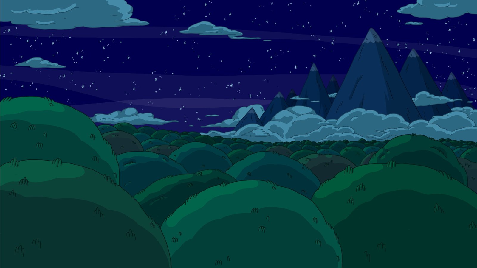 Adventure Time cartoon night green color sky nature no people 2k 4k