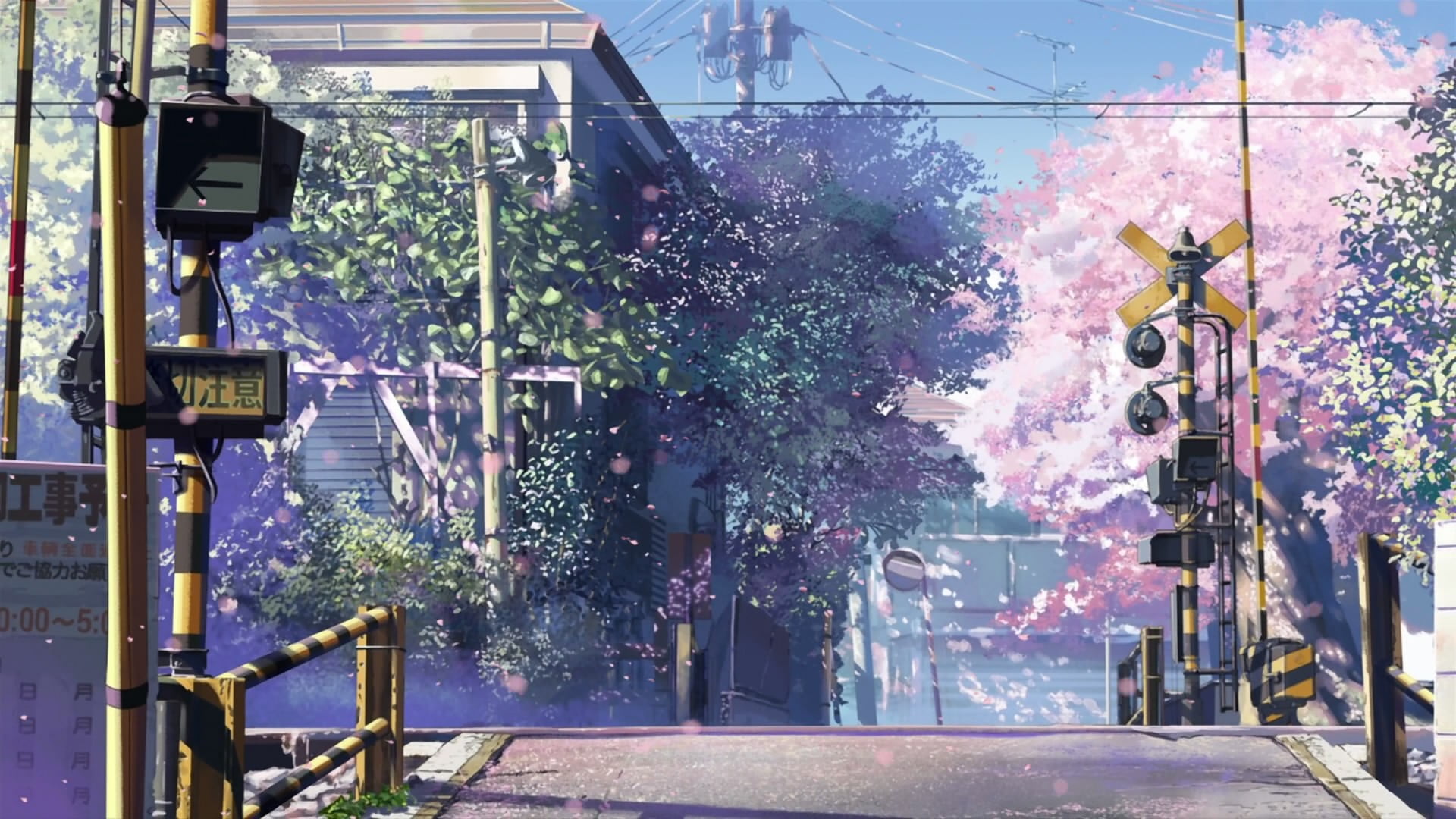 anime 5 Centimeters Per Second Makoto Shinkai train crossroads 2k