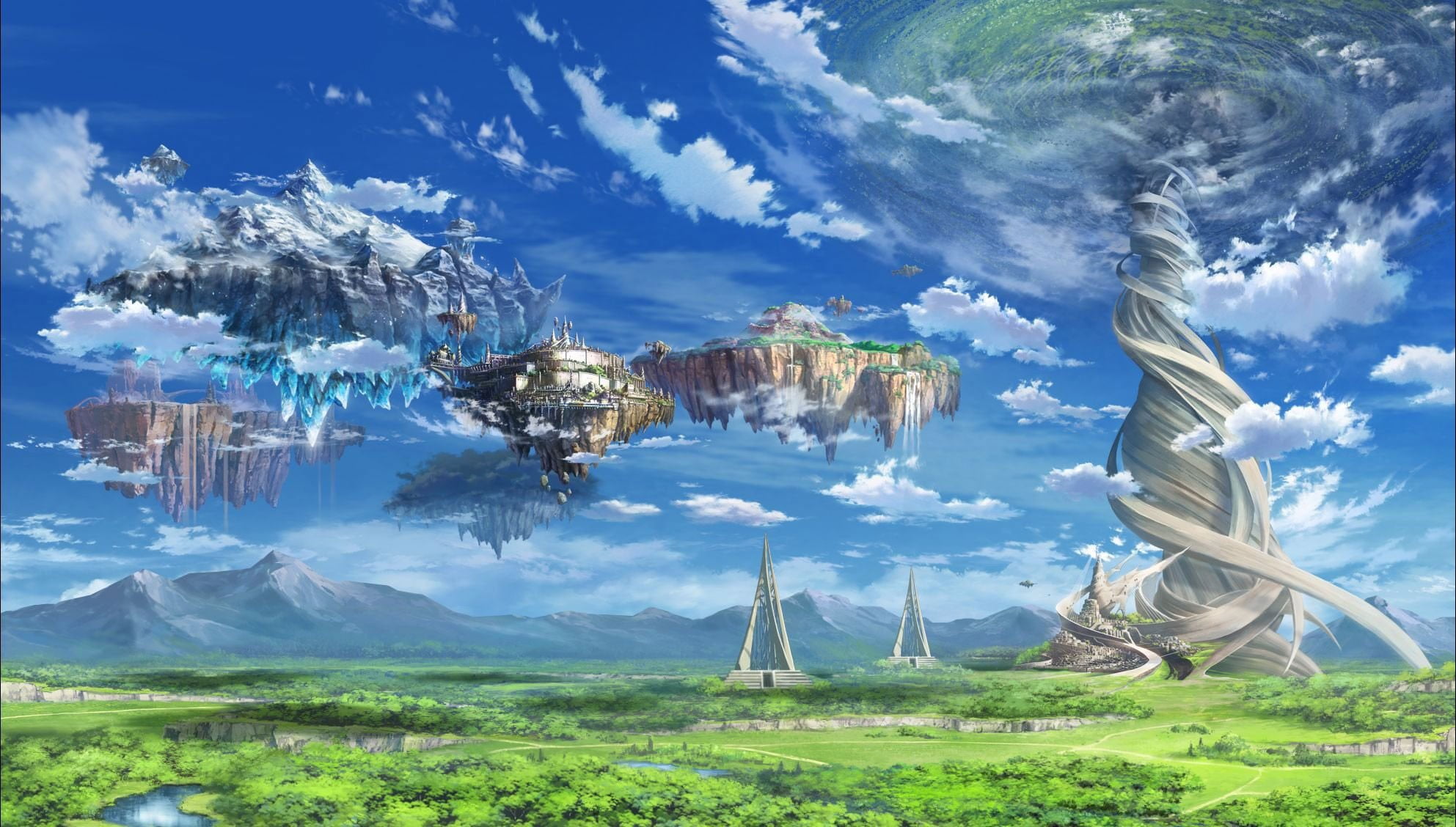 anime wallpaper Sword Art Online Alfheim sky nature 2k