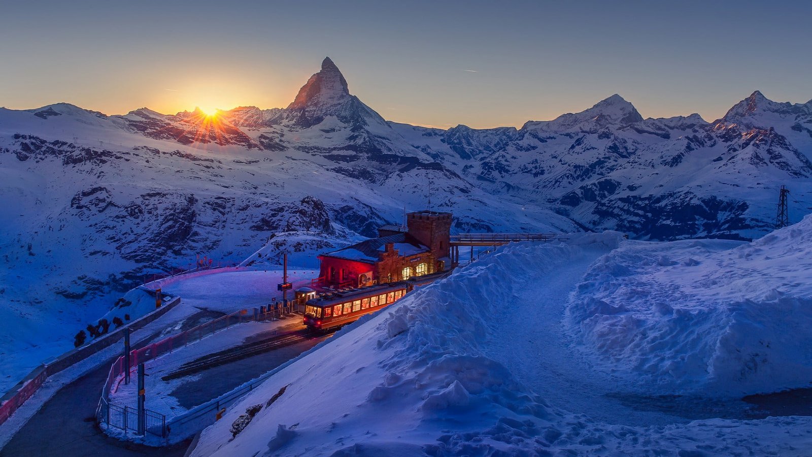 arctic pennine alps matterhorn zermatt switzerland gornergrat 2k