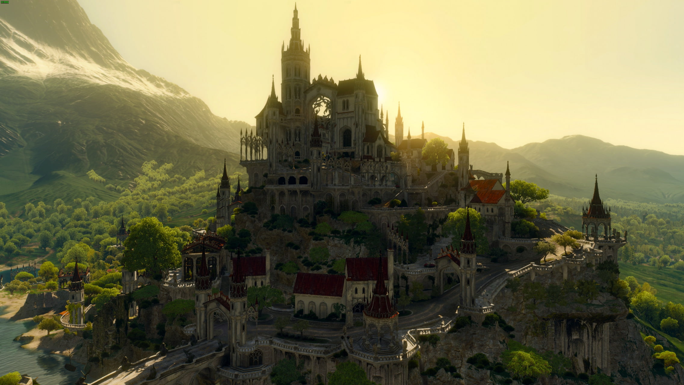 CD Projekt RED landscape White Mountains sunrise The Witcher 3 Wild Hunt Blood and Wine 2k