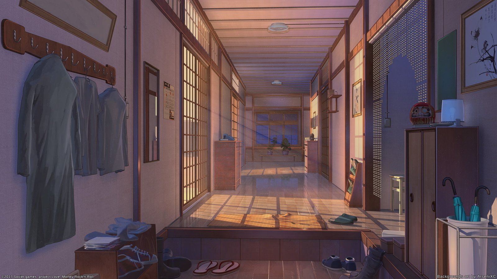 digital art artwork interior room anime ArseniXC indoors 2k