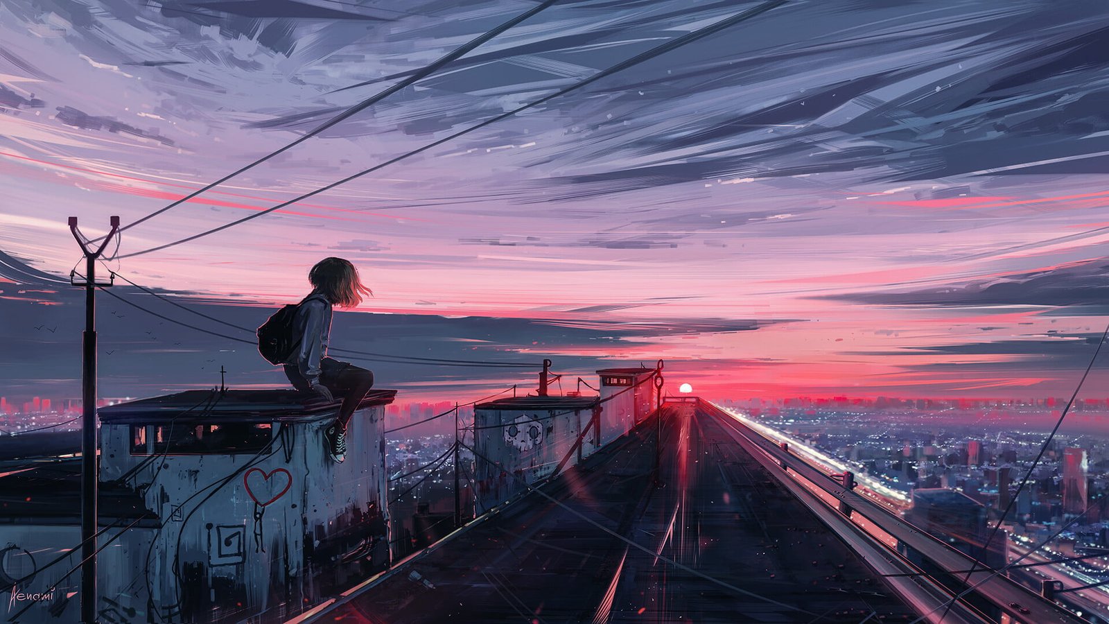 digital art artwork Aenami landscape cityscape sky urban 2k