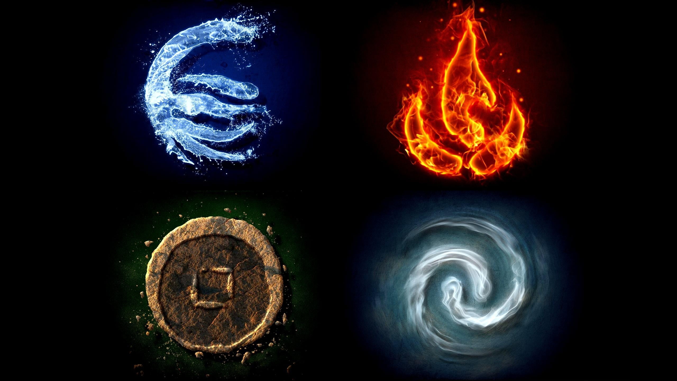 four element logos Avatar The Last Airbender elements 2k