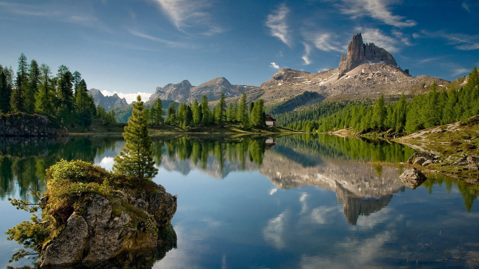 green trees nature landscape mountains rock water lake 92 2k