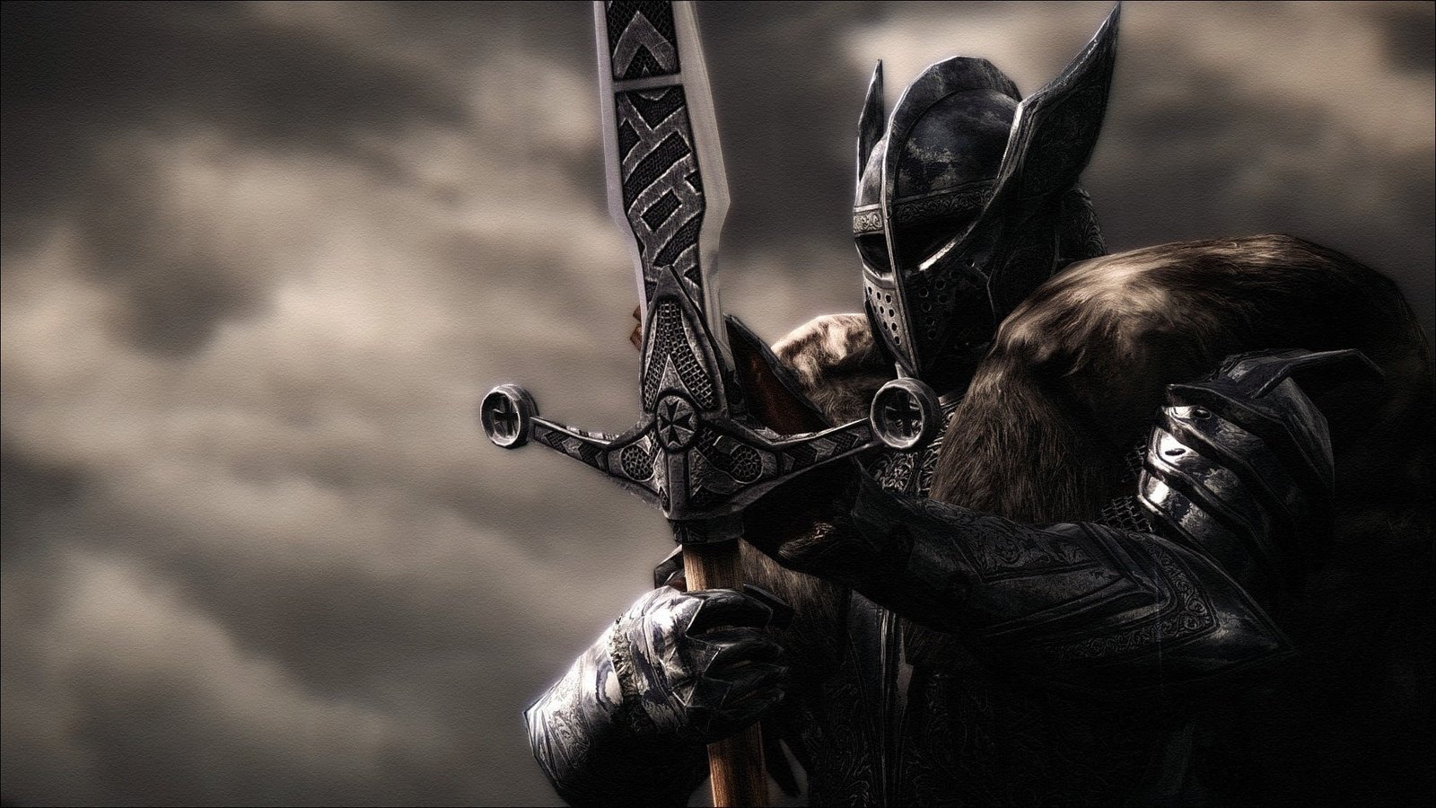 man holding gray sword digital wallpaper knight warrior armor 2k
