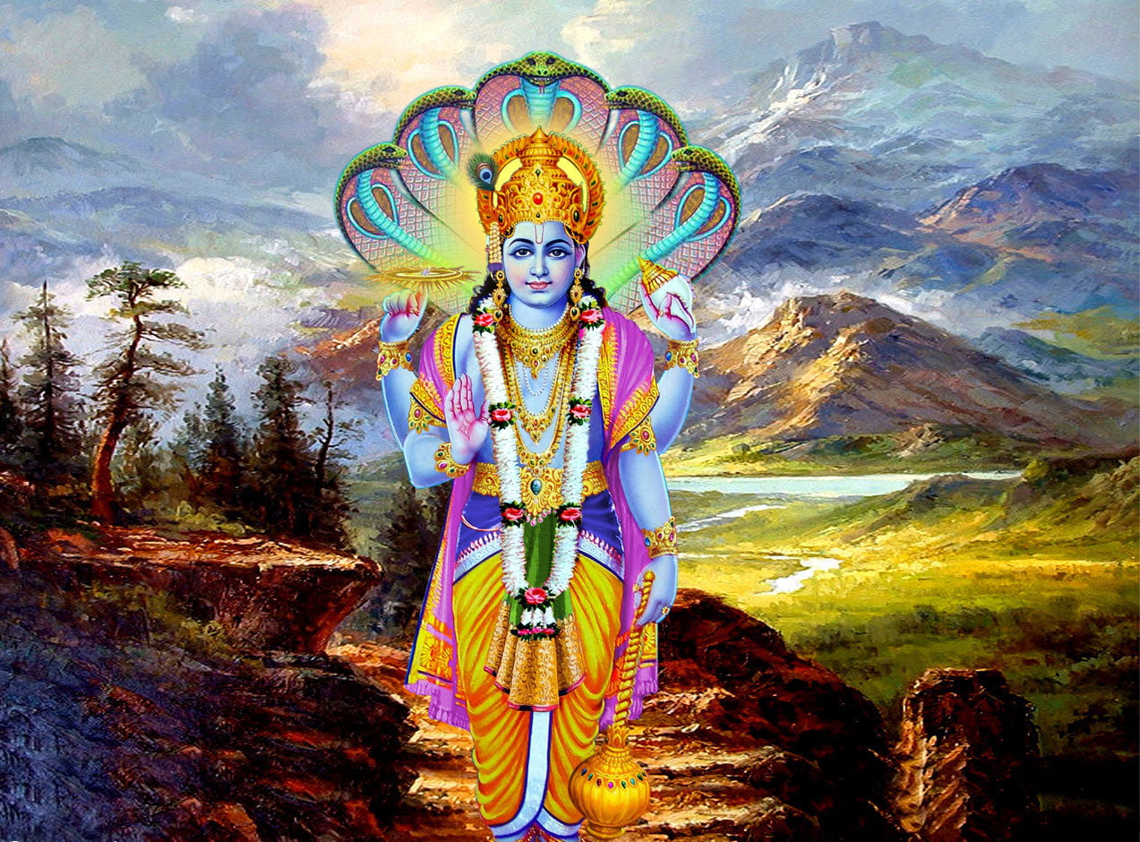 Lord Vishnu With Sesha Snake Hindu deity wallpaper God representation