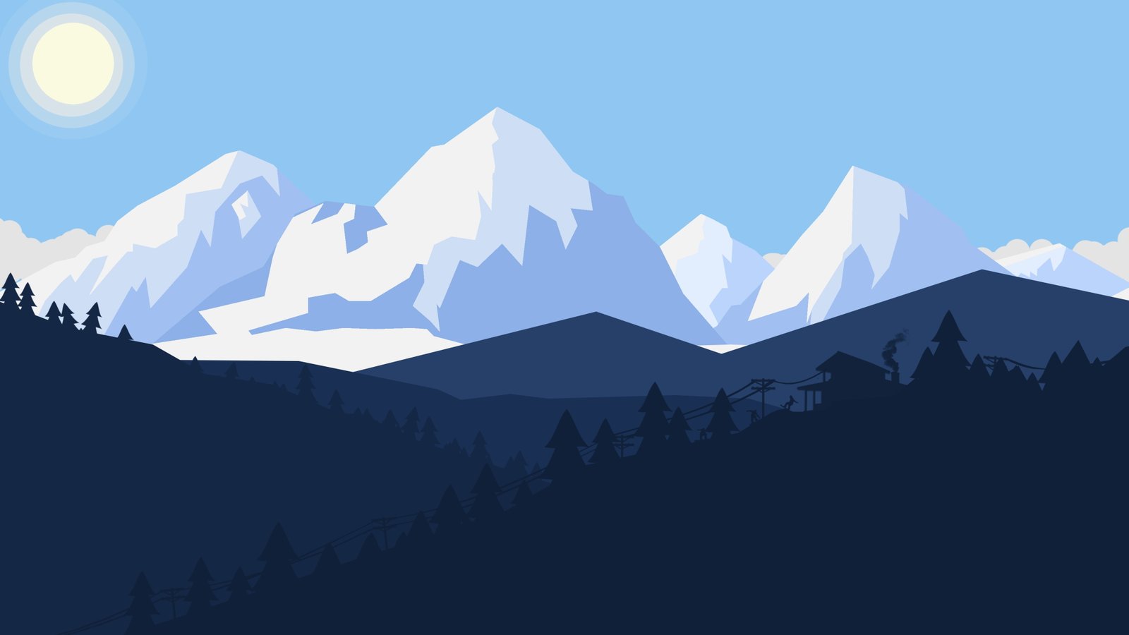 minimalist winter art snow landscape minimal minimalistic 29 2k 4k 5k 8k