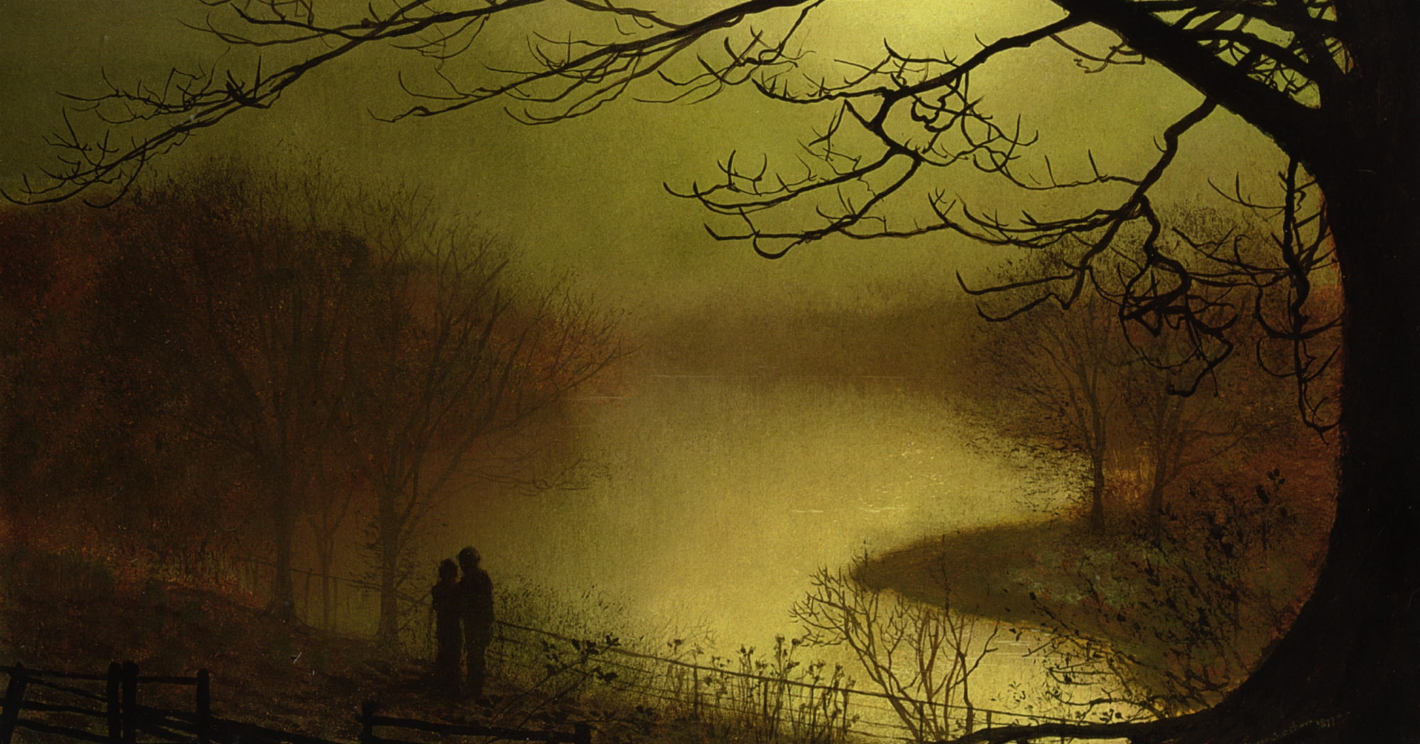 paintings john atkinson grimshaw Nature Lakes HD Art 2k