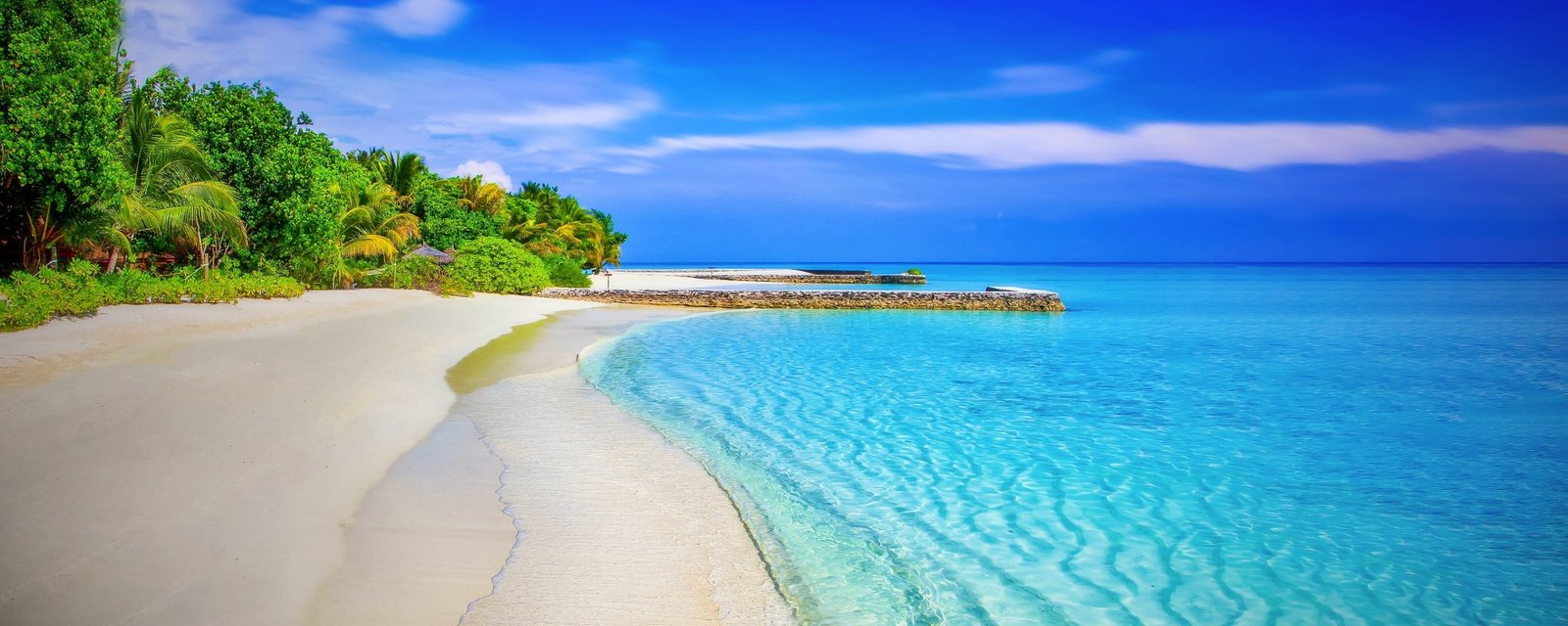 Scenic View of Beach exotic holiday horizon landscape leisure 2k