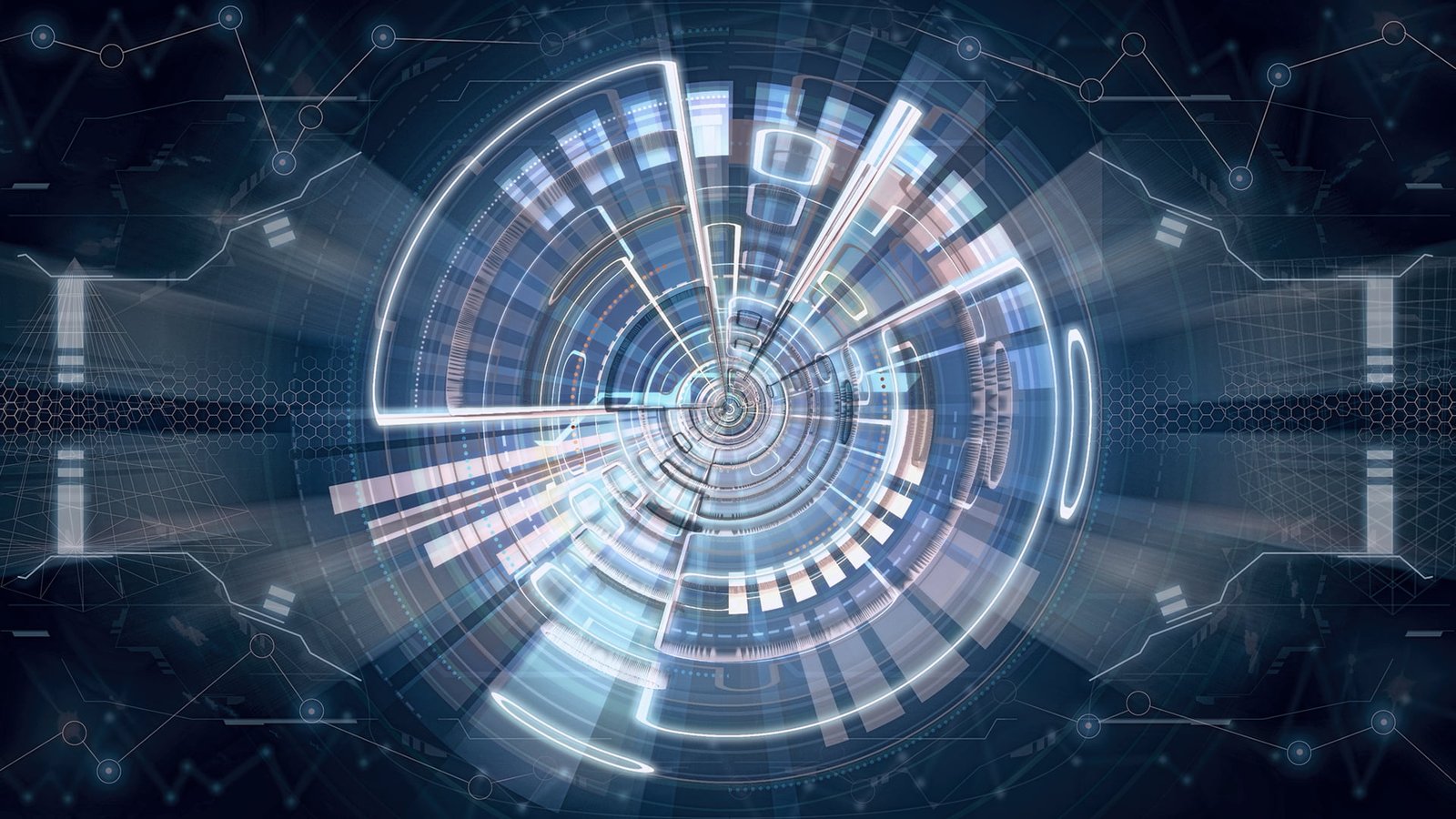 science fiction tech futuristic HUD abstract 2k