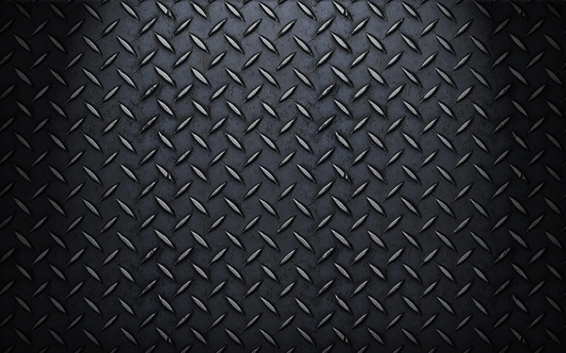 Steel pattern black metal diamond plate abstract 2k