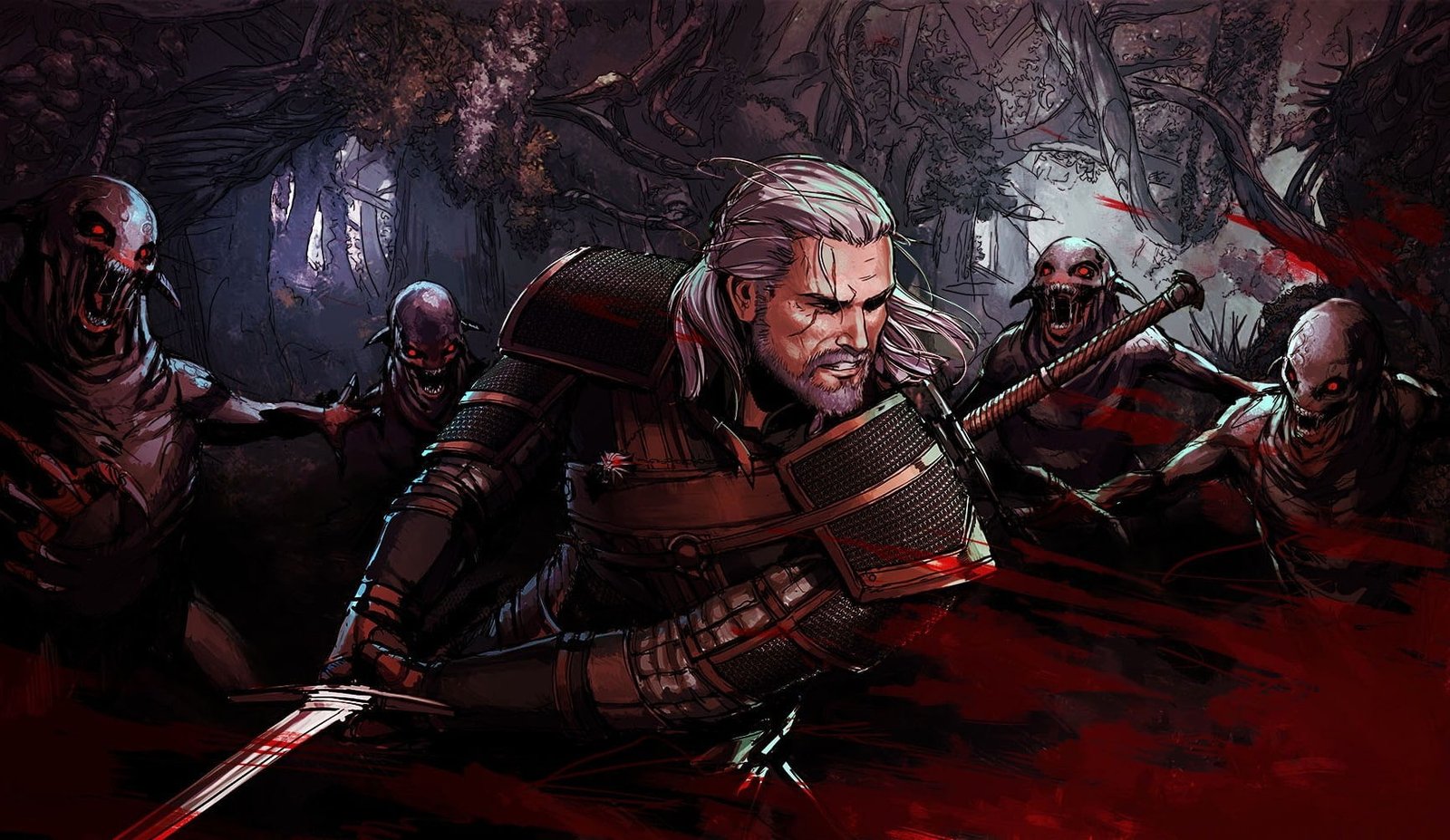 the witcher 3 wild hunt geralt of rivia nekker 2k