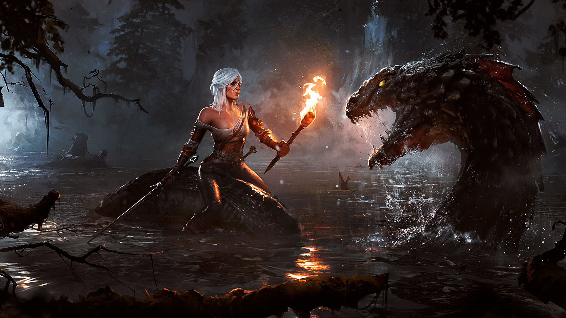 the witcher ciri water nature adult women arts culture and entertainment 2k