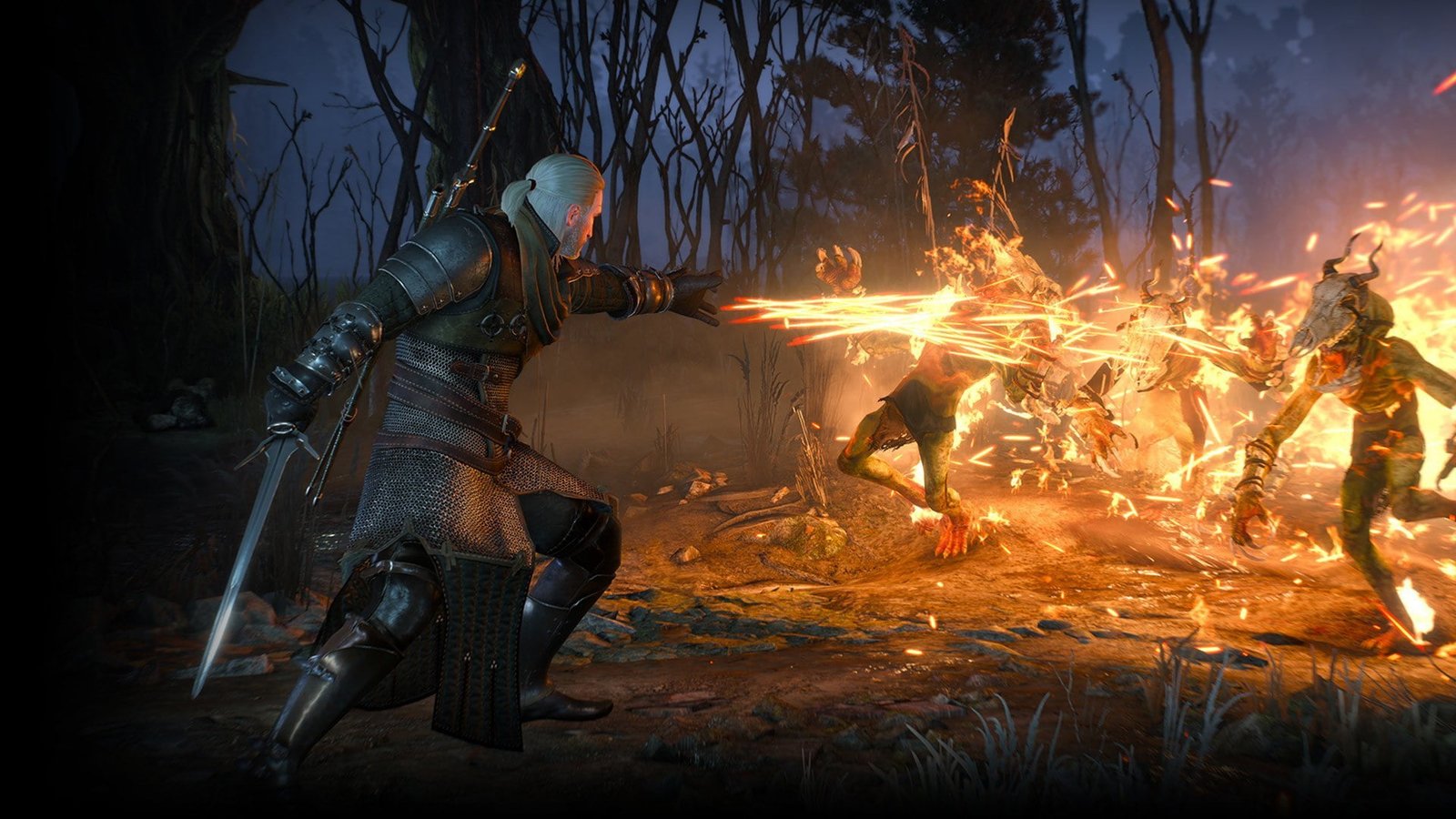 The Witcher Geralt of Rivia fire rpg Igny the wild hunt witcher 3 2k