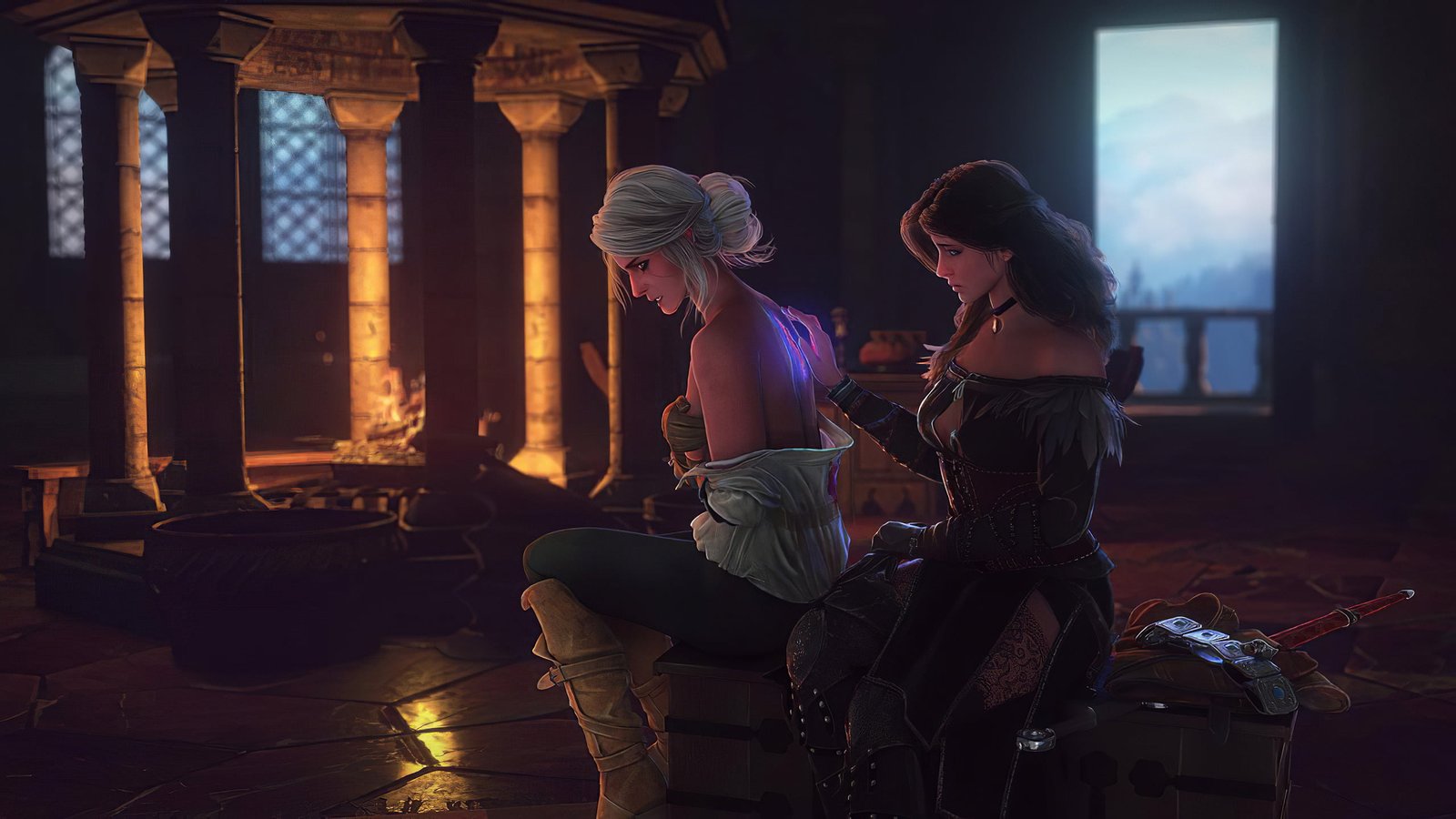The Witcher video games game art Ciri Cirilla Yennefer 2k