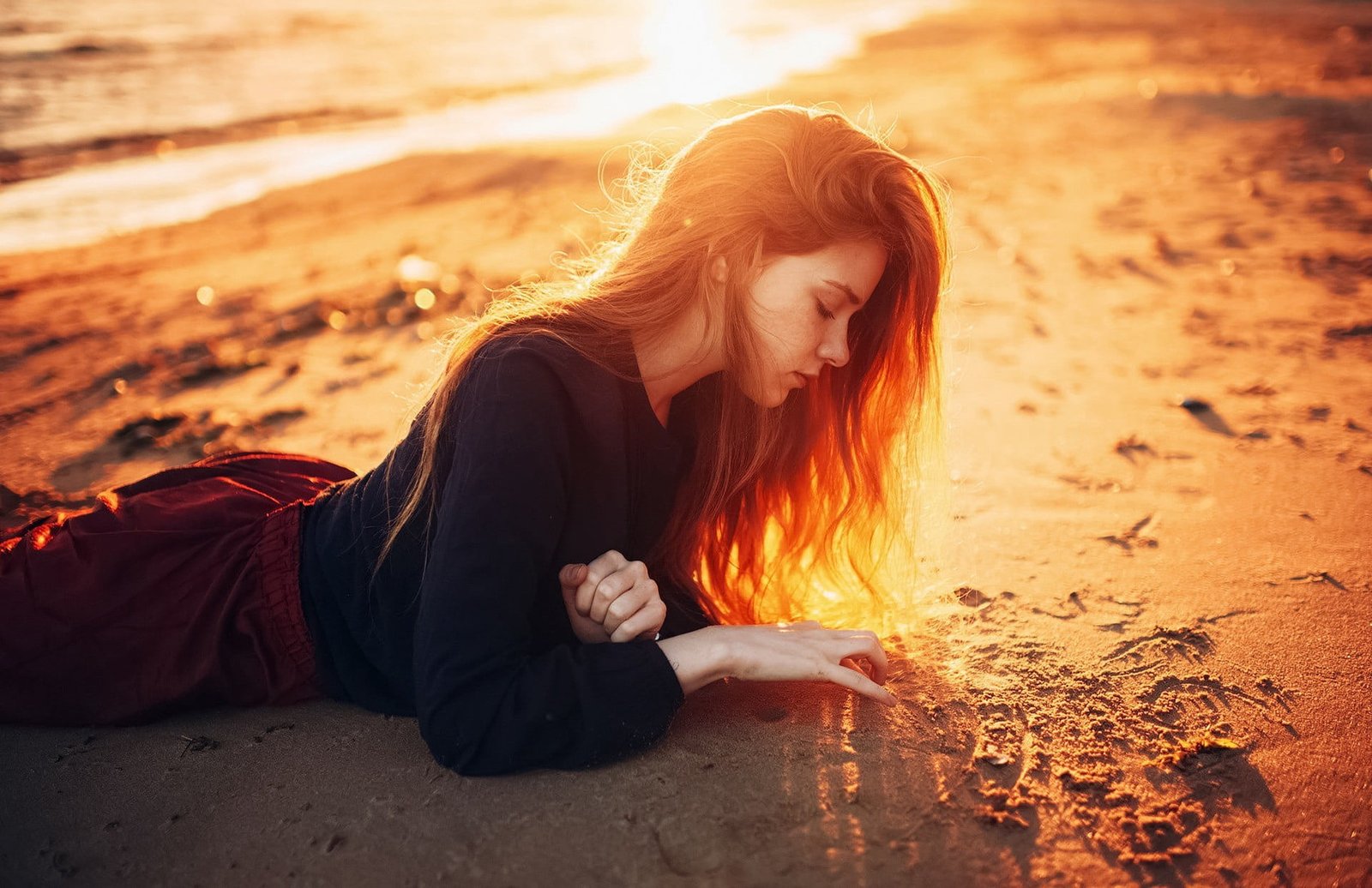 women model beach one person land nature lifestyles hair 2k